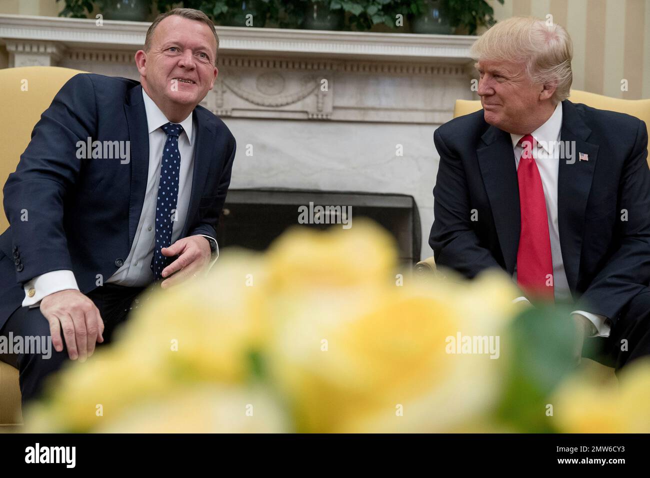 President Donald Trump meets with Danish Prime Minister Lars Lokke ...