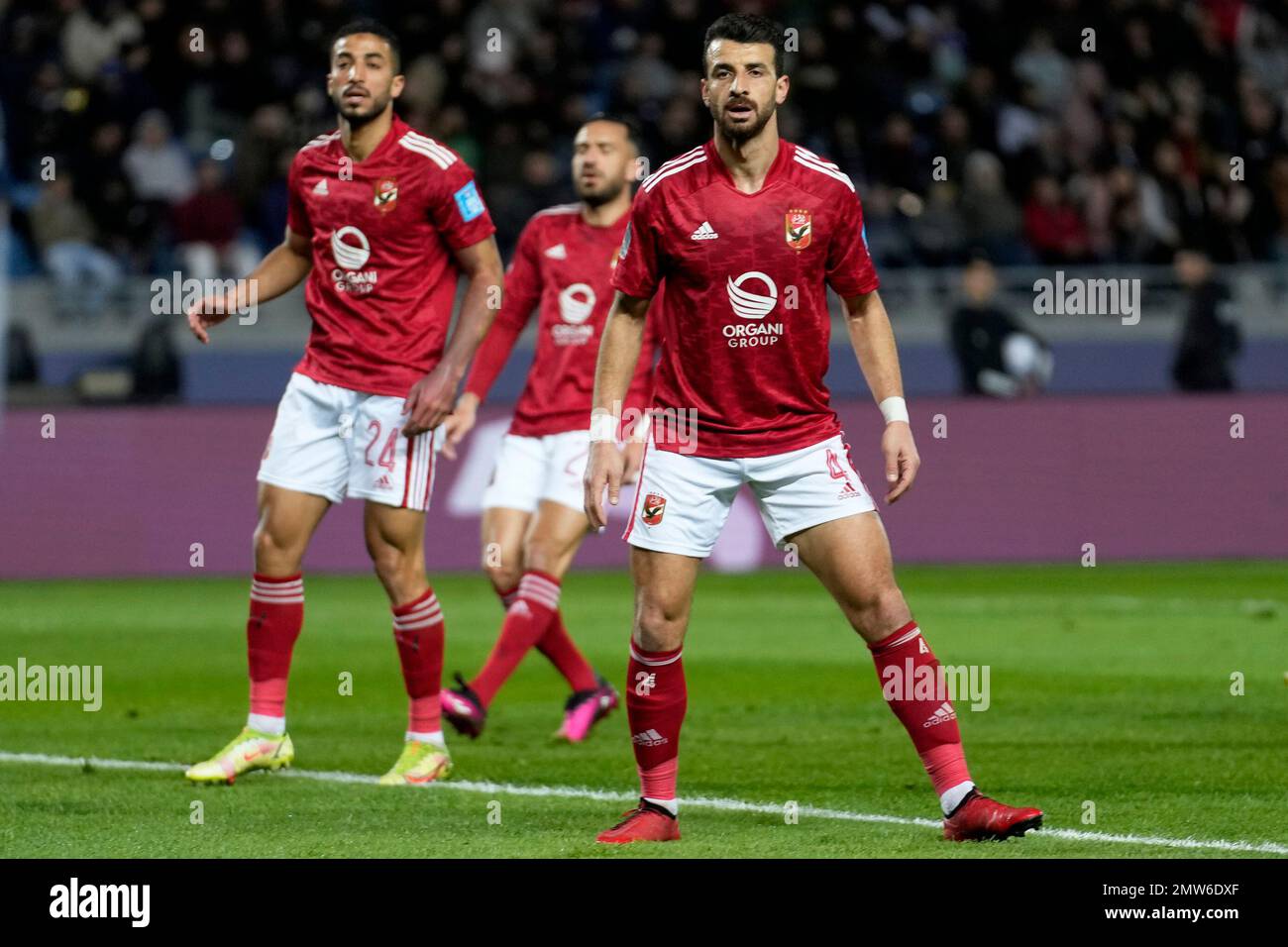 Al Ahly's Mahmoud Metwally, right, looks on during the FIFA Club World ...