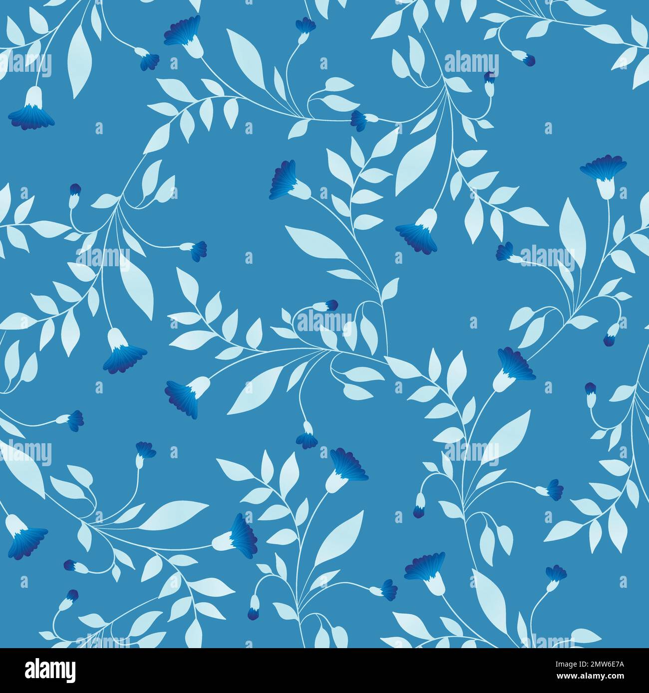 Seamless floral pattern based on traditional folk art ornaments ...