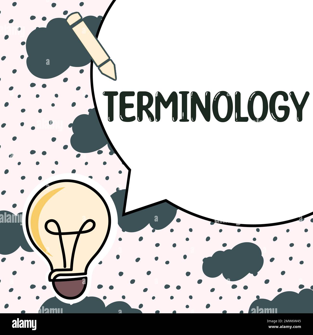 Sign displaying Terminology. Concept meaning Terms used with particular