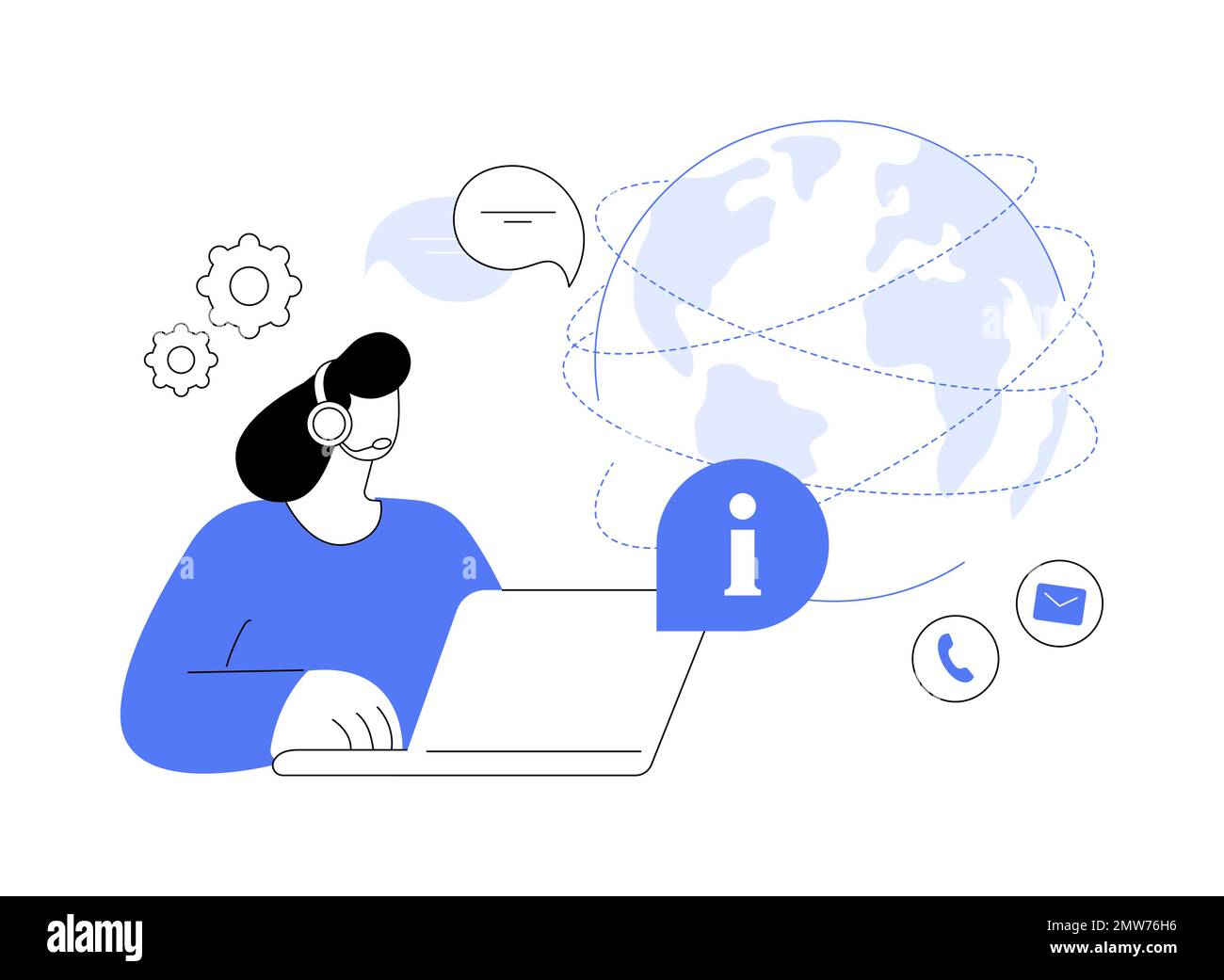 Customer support abstract concept vector illustration Stock Vector ...