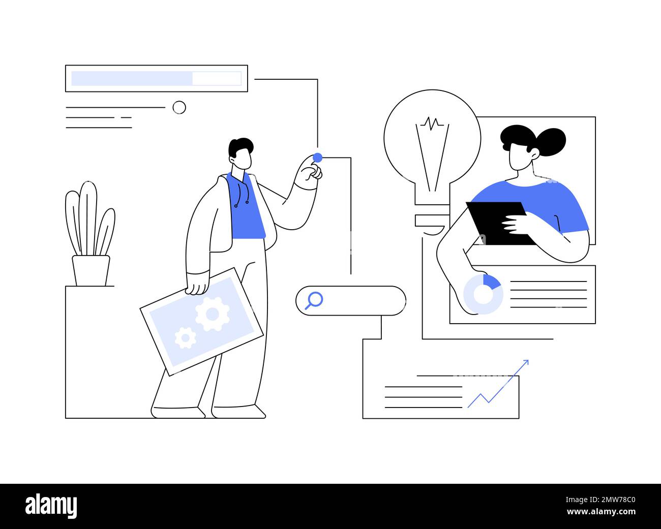 SEO optimization abstract concept vector illustration Stock Vector ...