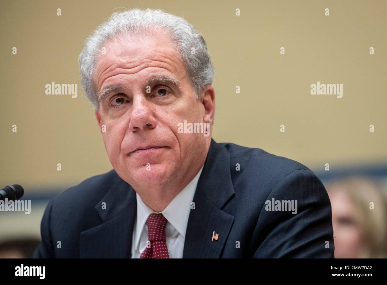 Washington, Vereinigte Staaten. 01st Feb, 2023. Michael E. Horowitz, Chair, Pandemic Response Accountability Committee, Inspector General, U.S. Department of Justice, appears before a House Committee on Oversight and Accountability hearing âFederal Pandemic Spending: A Prescription for Waste Fraud and Abuseâ in the Rayburn House Office Building in Washington, DC, Wednesday, February 1, 2023. Credit: Rod Lamkey/CNP/dpa/Alamy Live News Stock Photo