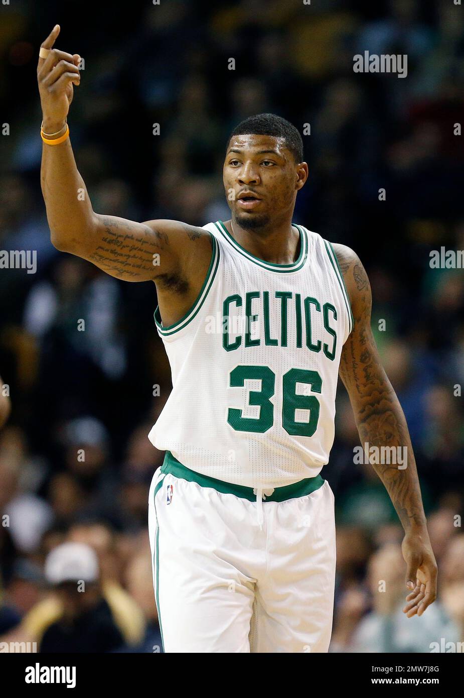 Boston Celtics' Marcus Smart during the first quarter of an NBA