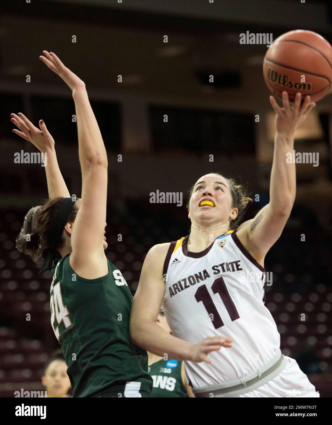 Arizona State guard Robbi Ryan (11) attempts a shot against 