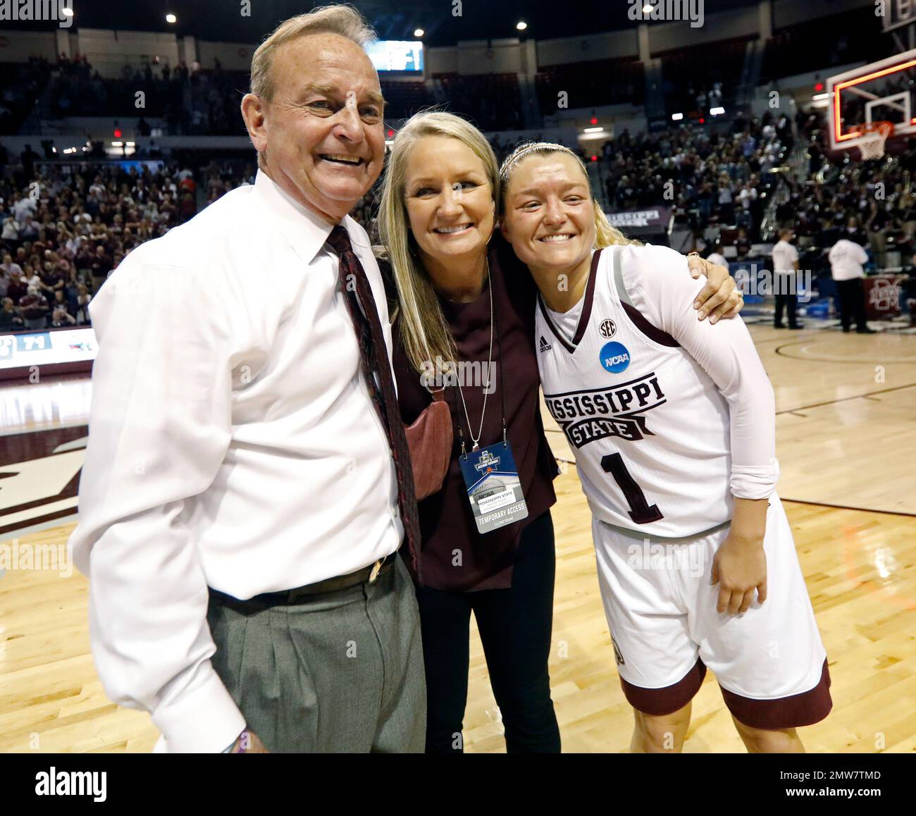 In this Sunday, March 19, 2017 photo, Mississippi State basketball