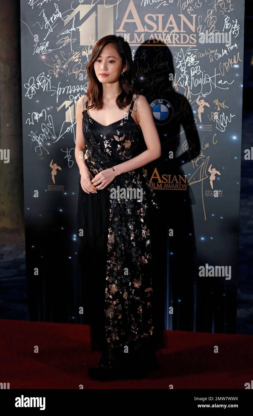 Japanese actress Atsuko Maeda poses on the red carpet of the Asian Film