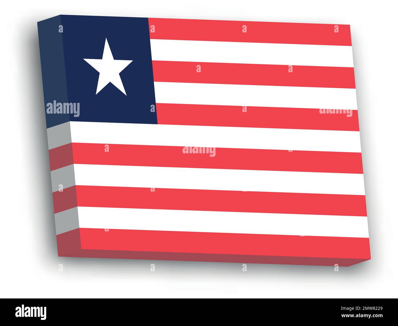 3D vector flag of Liberia Stock Vector Image & Art - Alamy