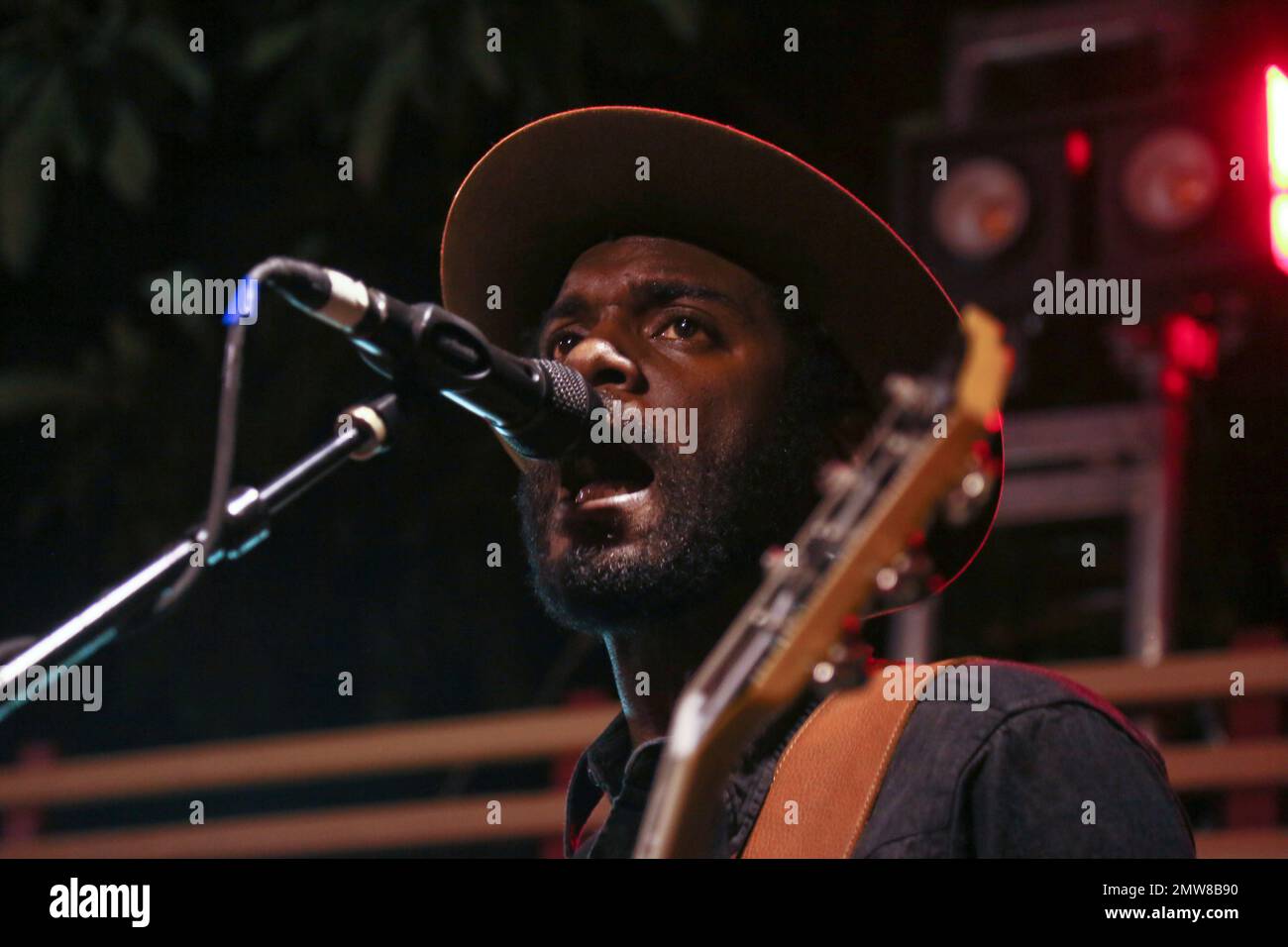 Gary Clark, Jr. performs at the LEVI's Outpost during the South by  Southwest Music Festival on Friday, March 17, 2017, in Austin, Texas.  (Photo by Jack Plunkett/Invision/AP Stock Photo - Alamy