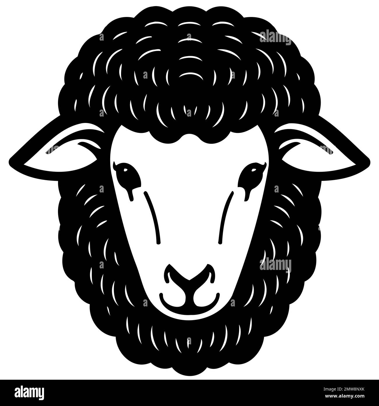 Lamb Face Silhouette