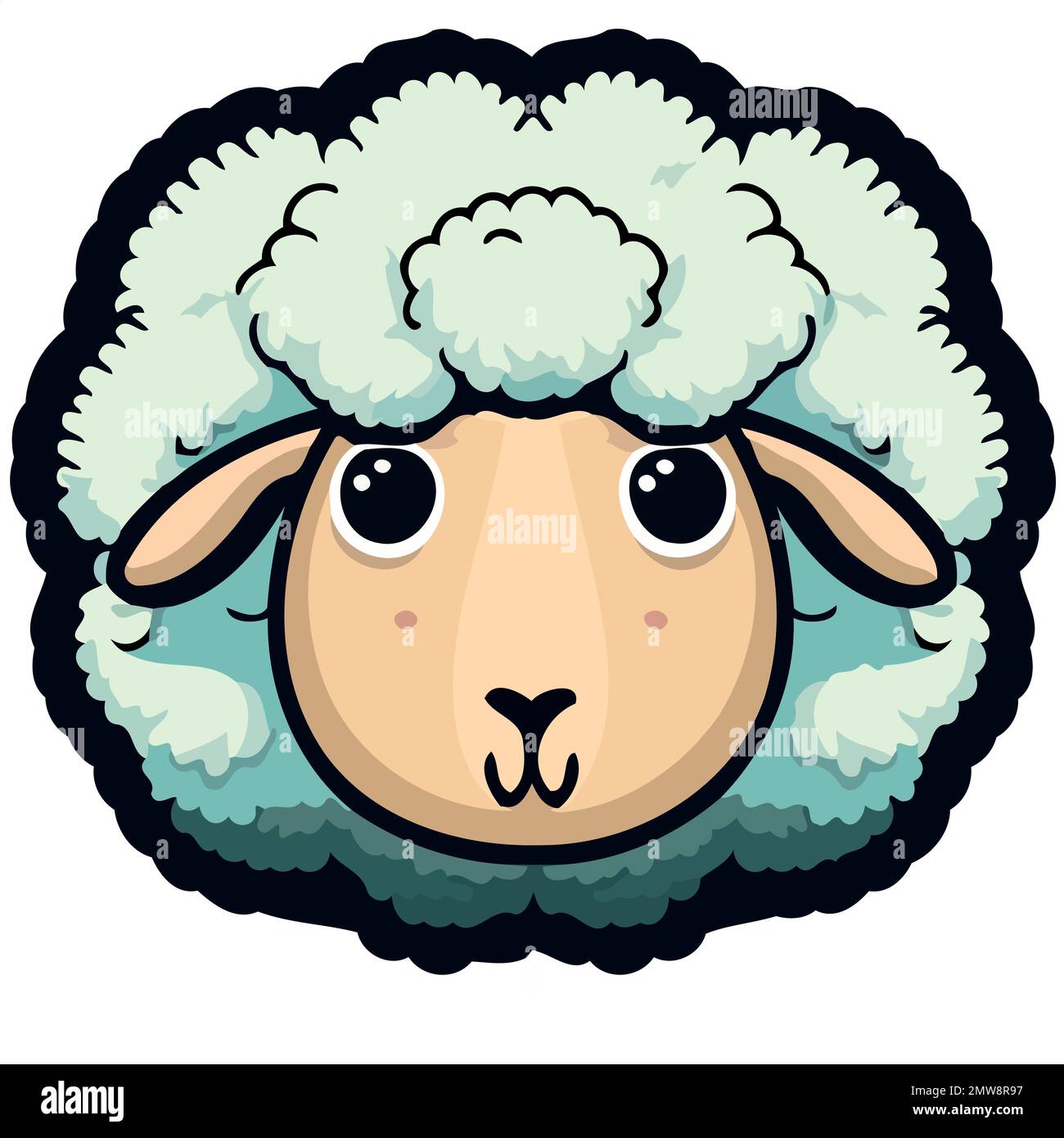 animal mammal sheep head isolated vector illustration Stock Vector ...