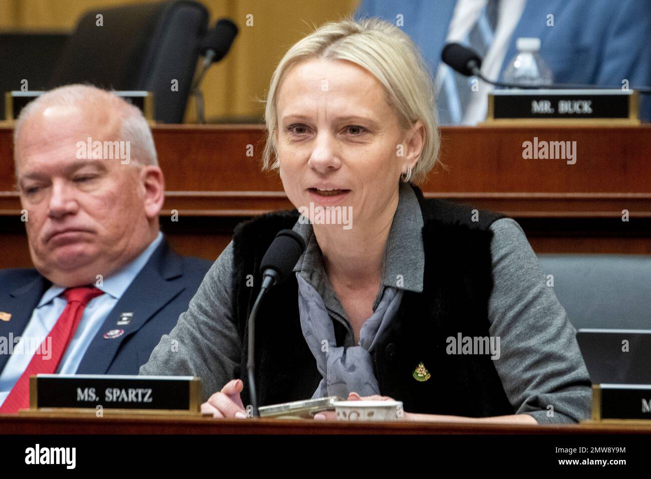 Washington, Vereinigte Staaten. 01st Feb, 2023. United States Representative Victoria Spartz (Republican of Indiana) appears before a House Committee on the Judiciary hearing âThe Biden Border Crisis: Part Iâ in the Rayburn House Office Building in Washington, DC, Wednesday, February 1, 2023. Credit: Rod Lamkey/CNP/dpa/Alamy Live News Stock Photo