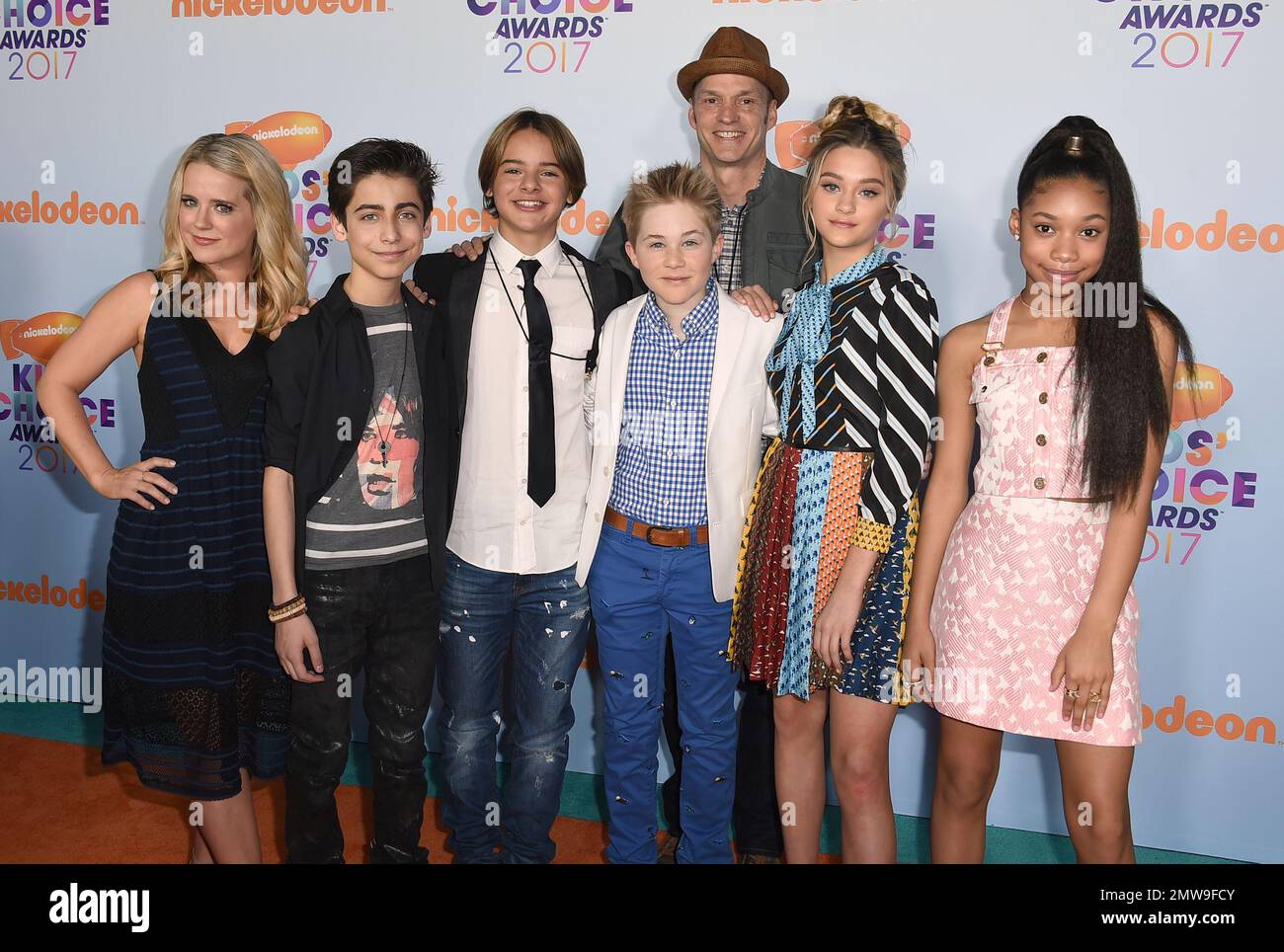 Allison Munn, from left, Aidan Gallagher, Mace Coronel, Casey Simpson