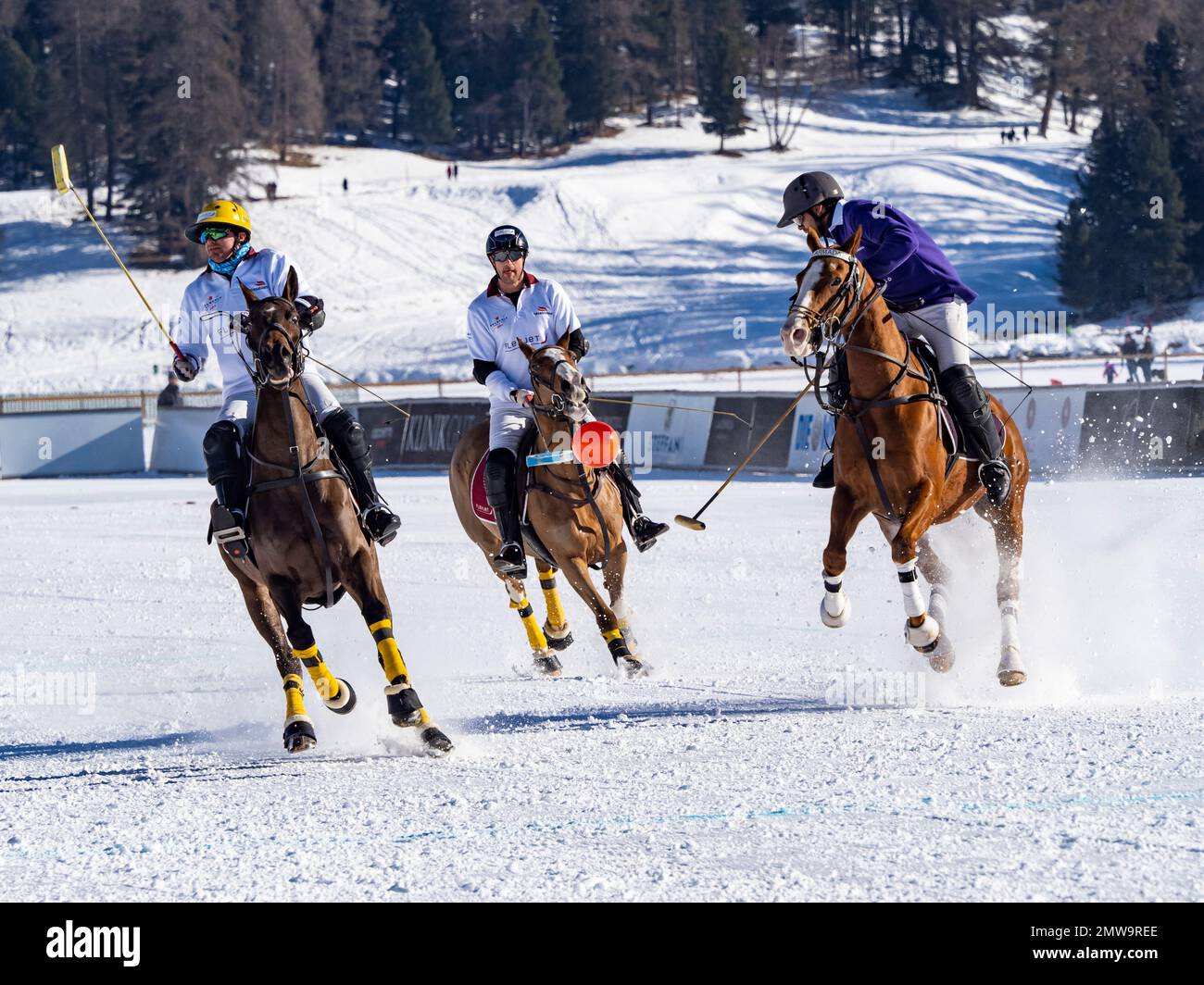 St. Moritz January 29, 2023 Game actions at the Snow Polo World Cup St.Moritz 2023 finals