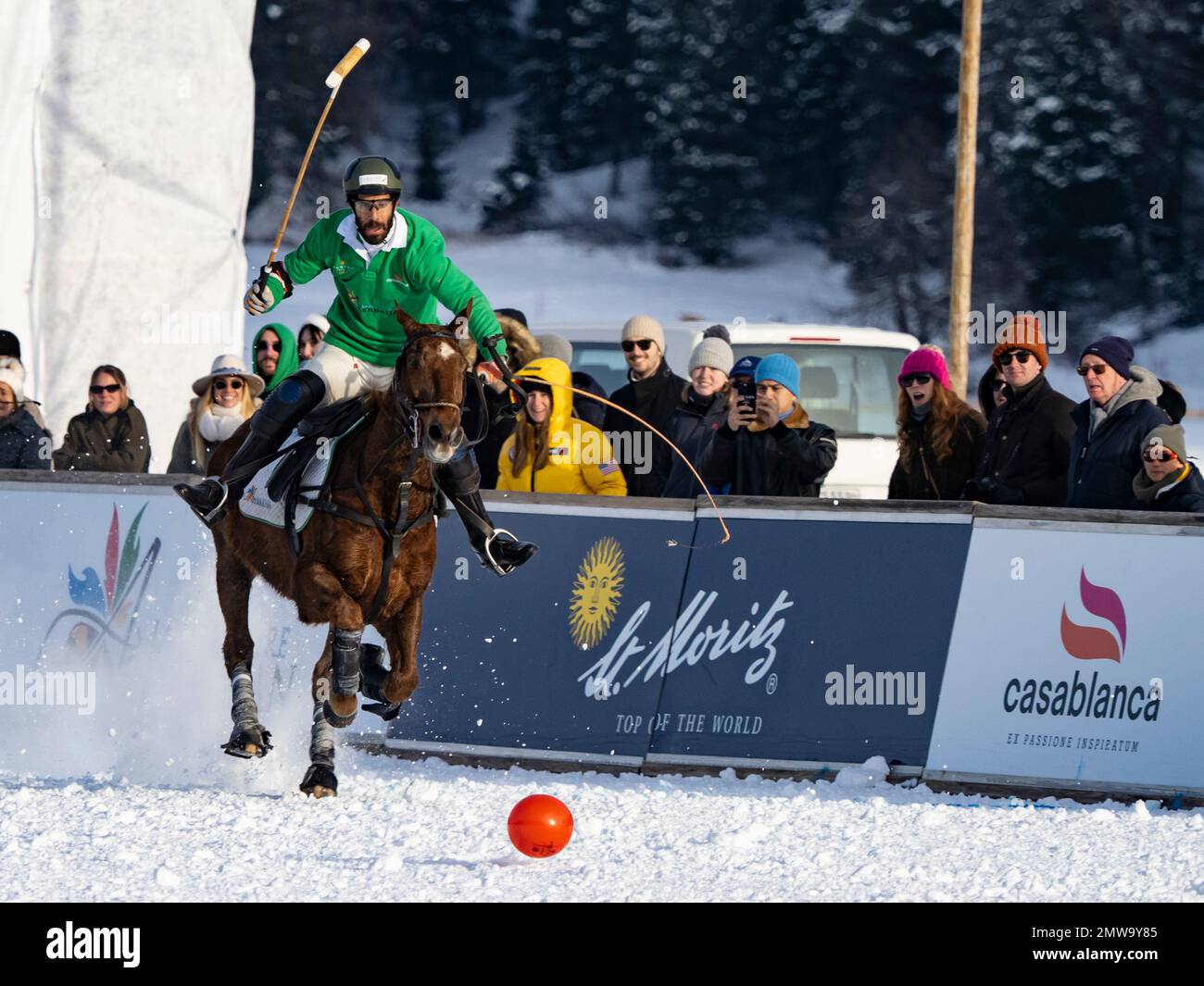 St. Moritz January 29, 2023 Game actions at the Snow Polo World Cup St.Moritz 2023 finals