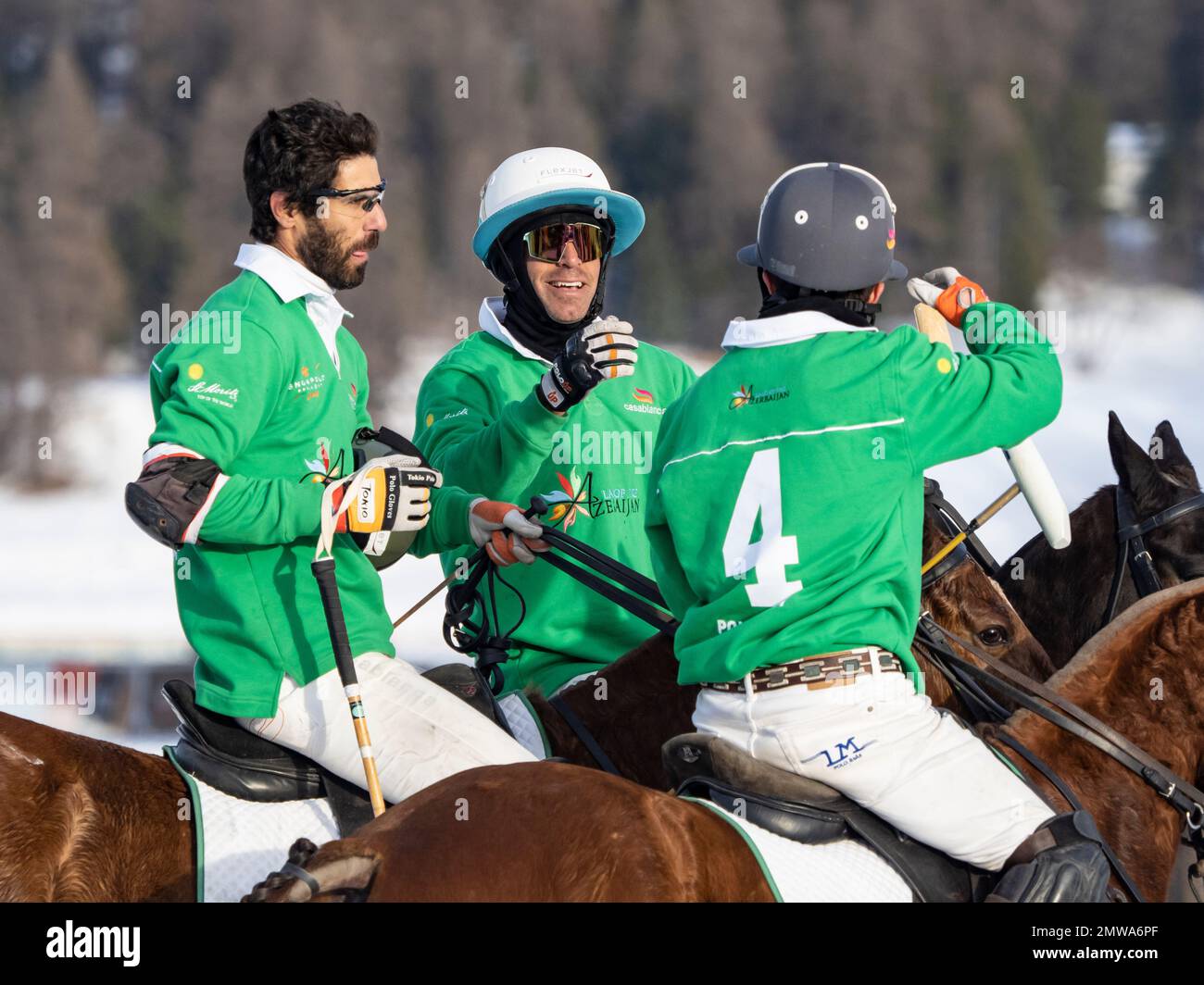 St. Moritz January 29, 2023 Game actions at the Snow Polo World Cup St.Moritz 2023 finals