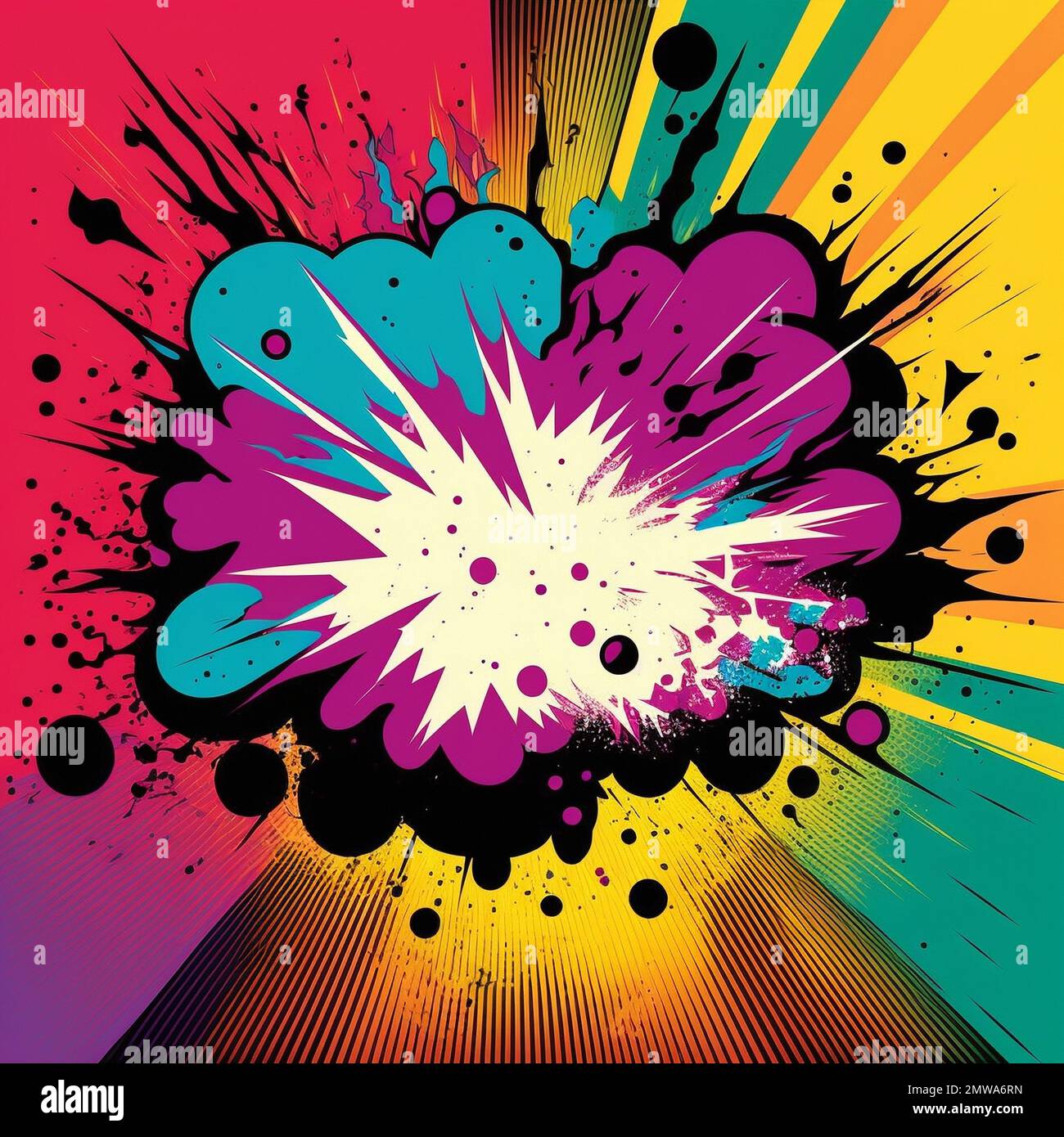 Colorful pop art explosion Stock Photo - Alamy