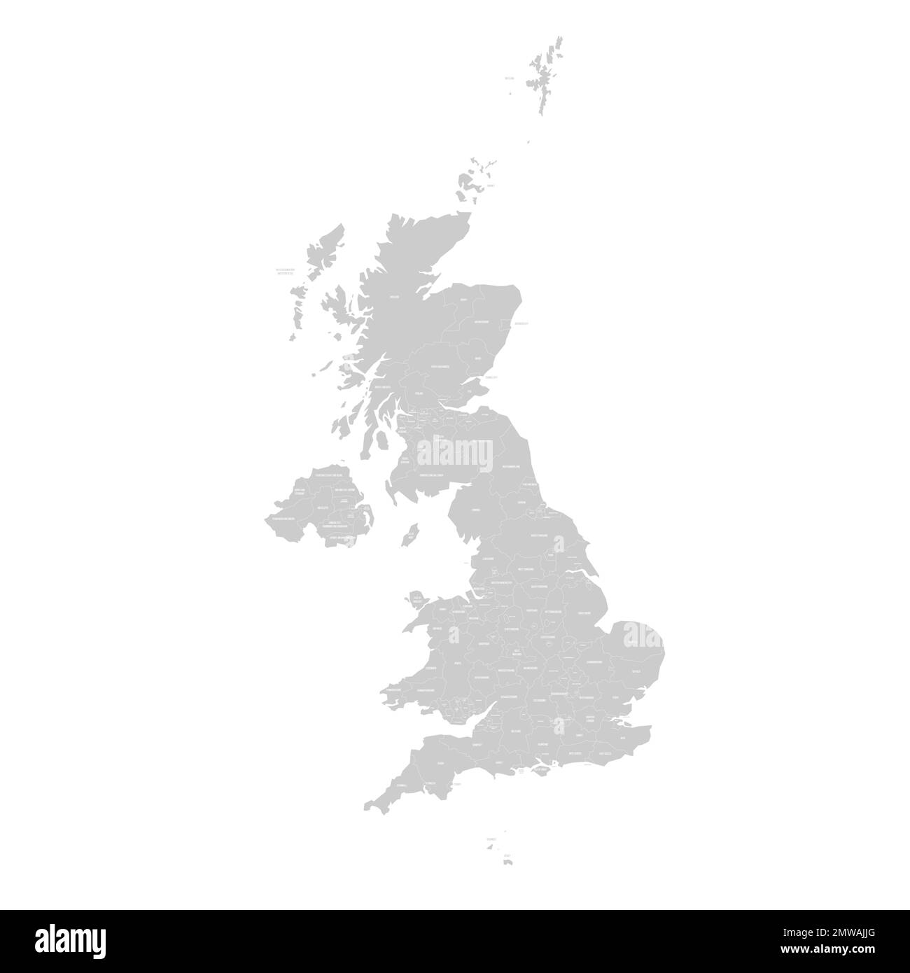 UK political map of administrative divisions Stock Vector Image & Art