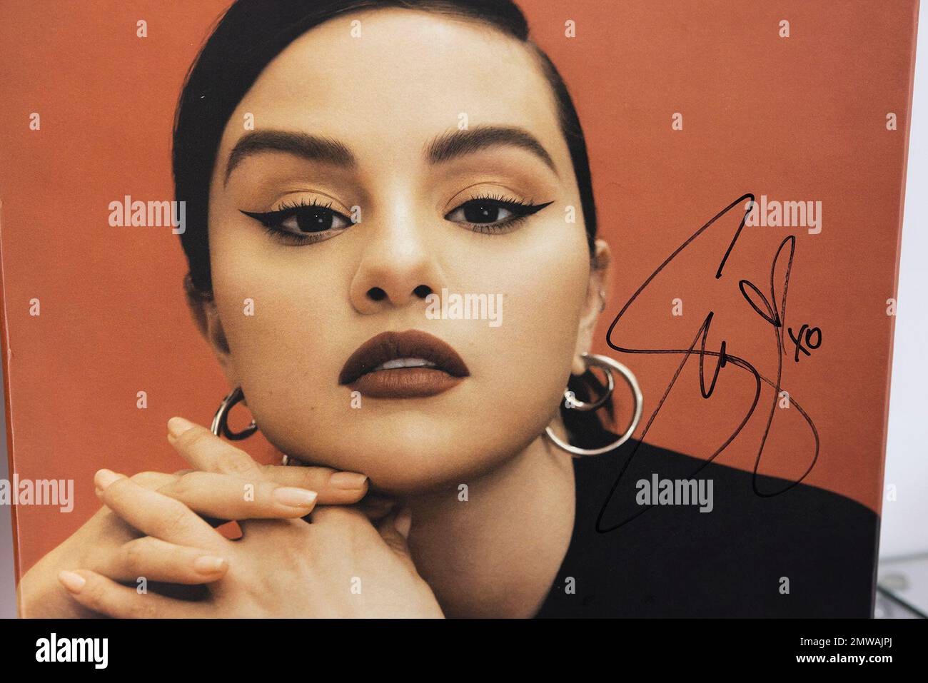 Musicales Charity Relief auction items from various musicians. A signed PR  makeup package from Rare Beauty, the makeup and beauty line founded by  Selena Gomez. 2/1/2023 Beverly Hills, CA., USA (Photo by