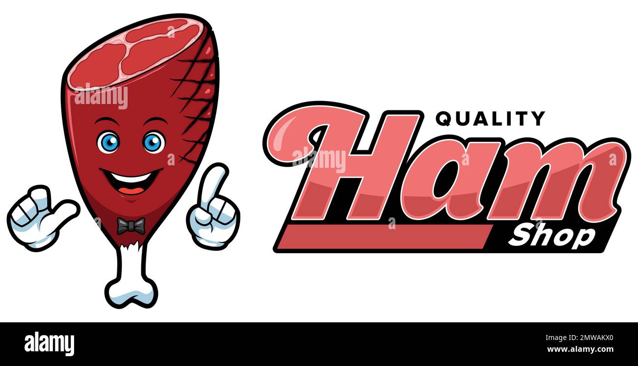 Ham Shop Mascot Stock Vector Image & Art Alamy