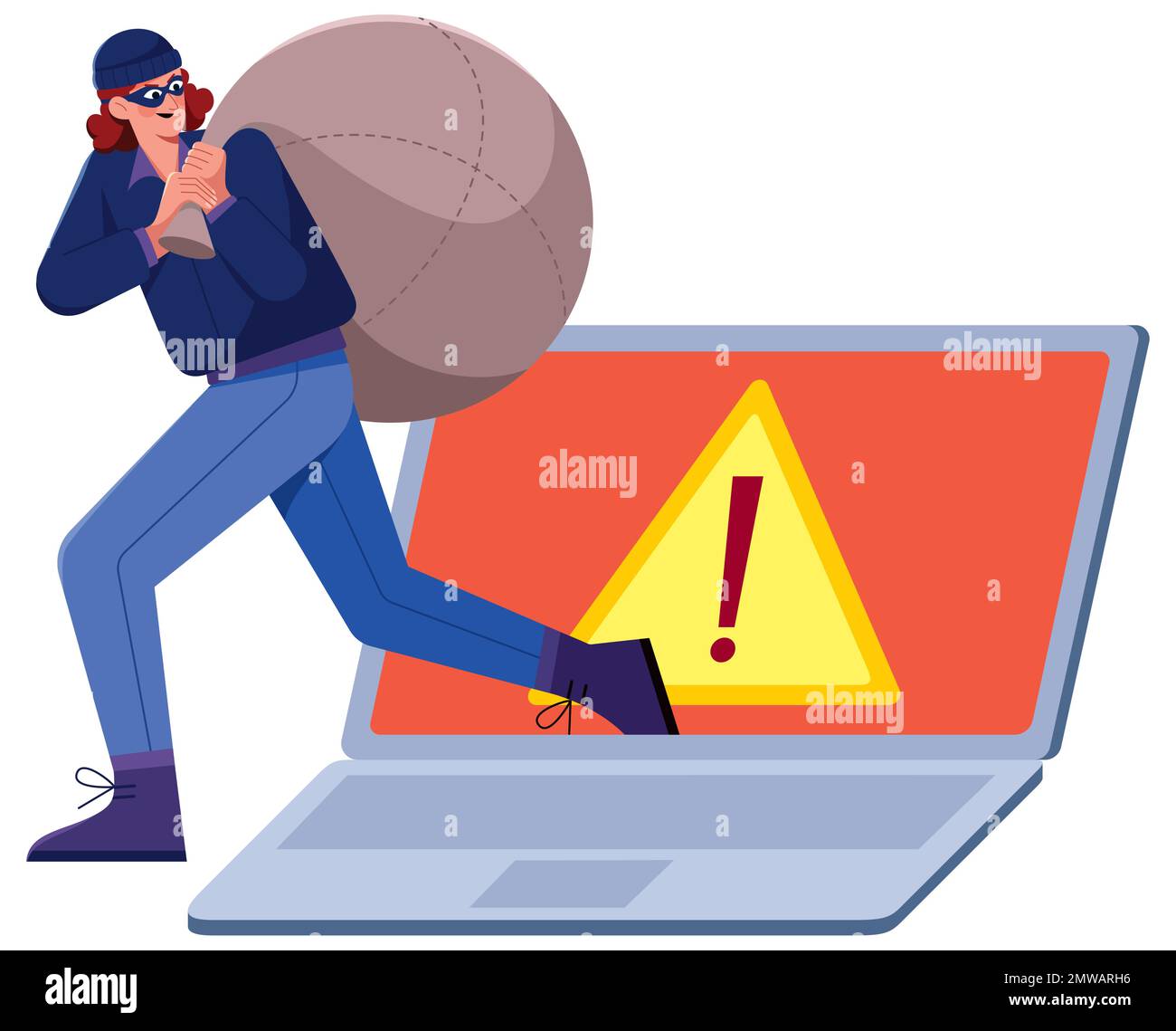 Computer scam cartoon Stock Vector Images Alamy