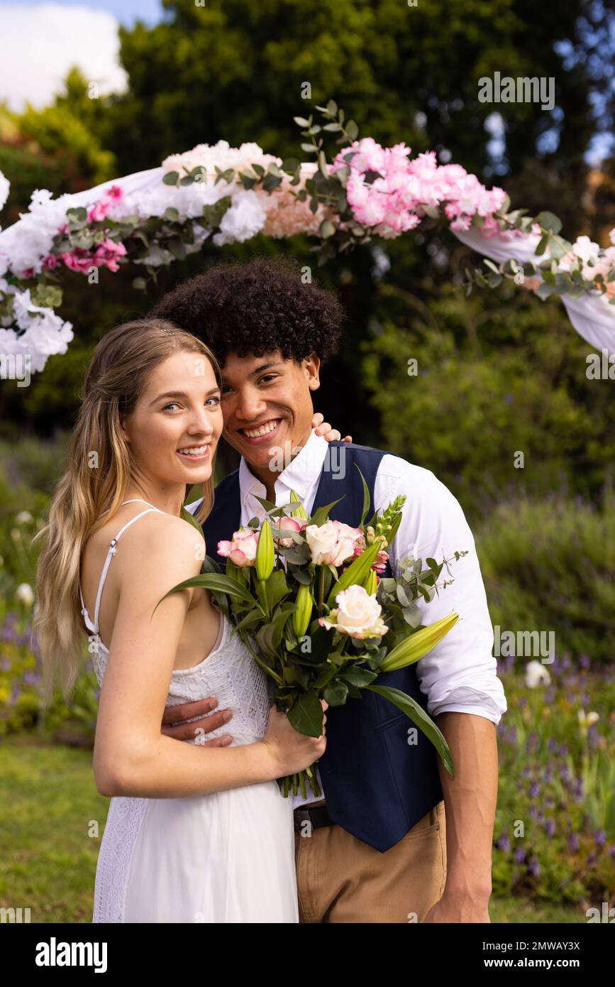 Attractive Diverse Couple On Outdoor Date Stock Photo - Download