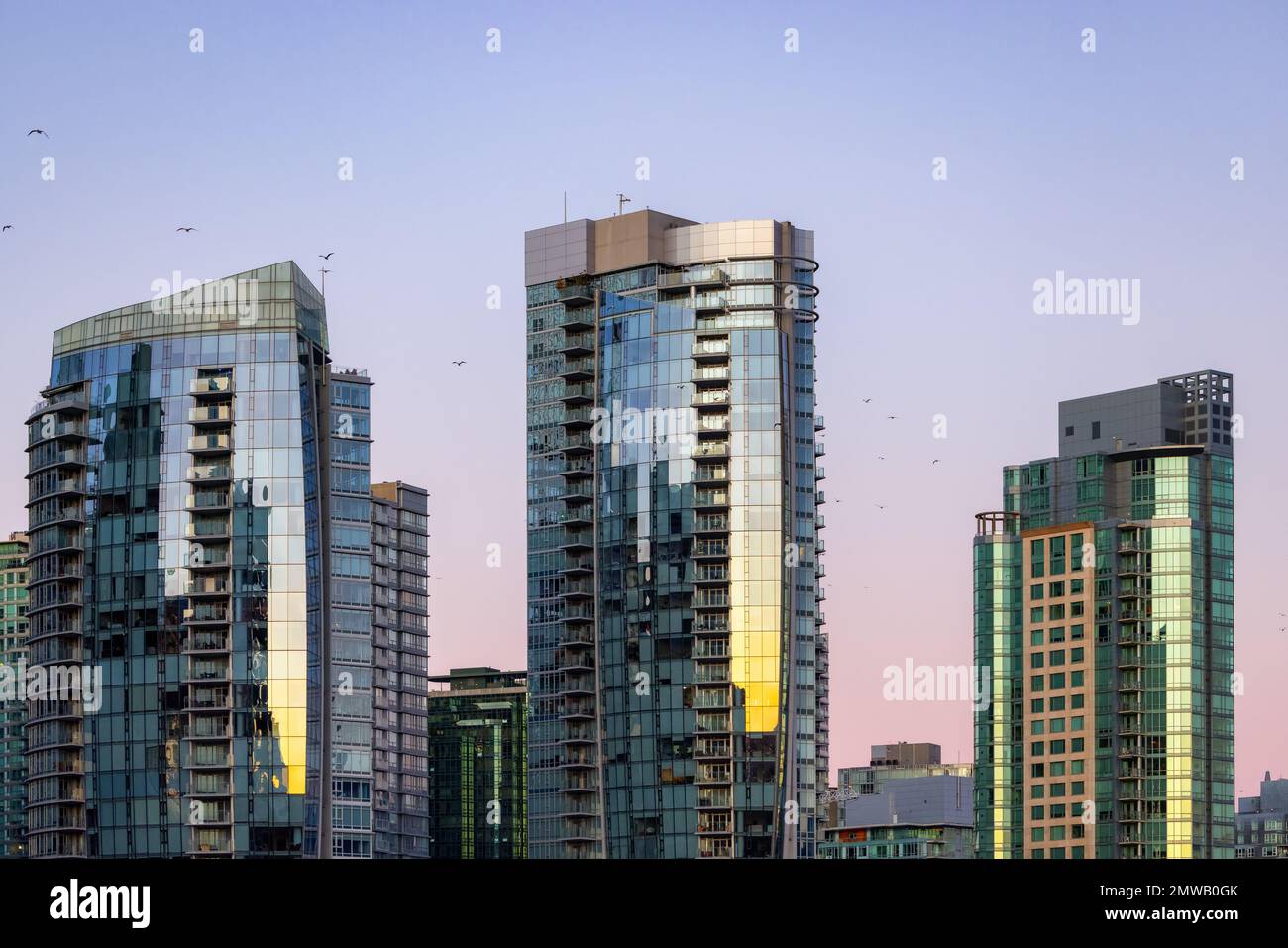 Image showcasing Residential Highrise Apartment Buildings in Coal Harbour, Downtown ...