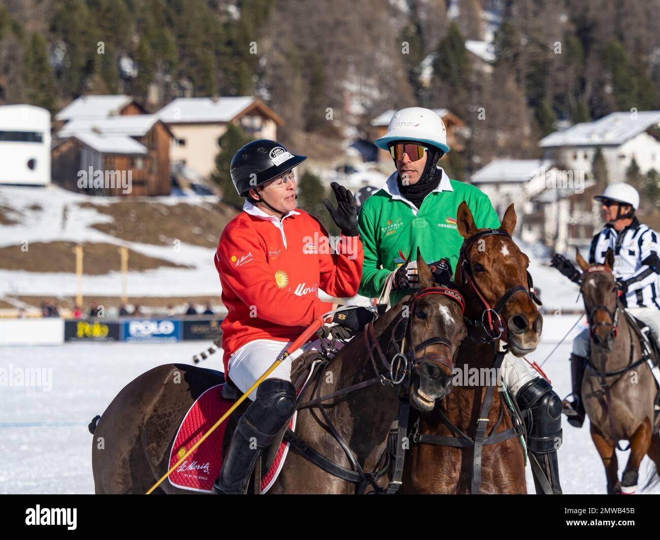 St. Moritz January 29, 2023 Game actions at the Snow Polo World Cup St.Moritz 2023 finals