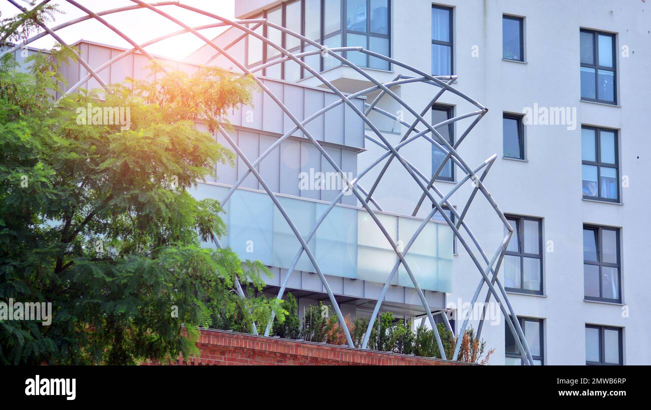 Picture of Modern residential building with new apartments in a green residential ...