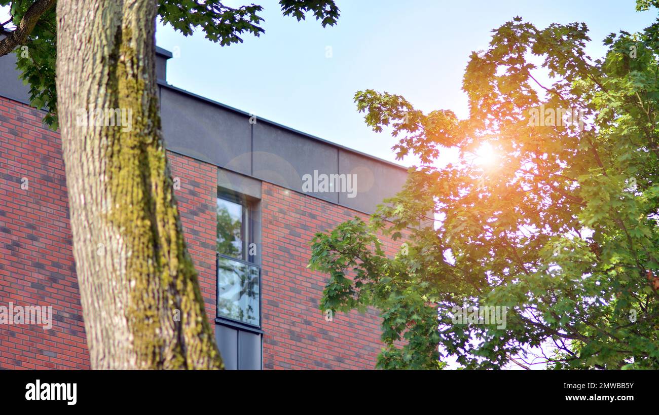 Picture of Modern residential building with new apartments in a green residential ...