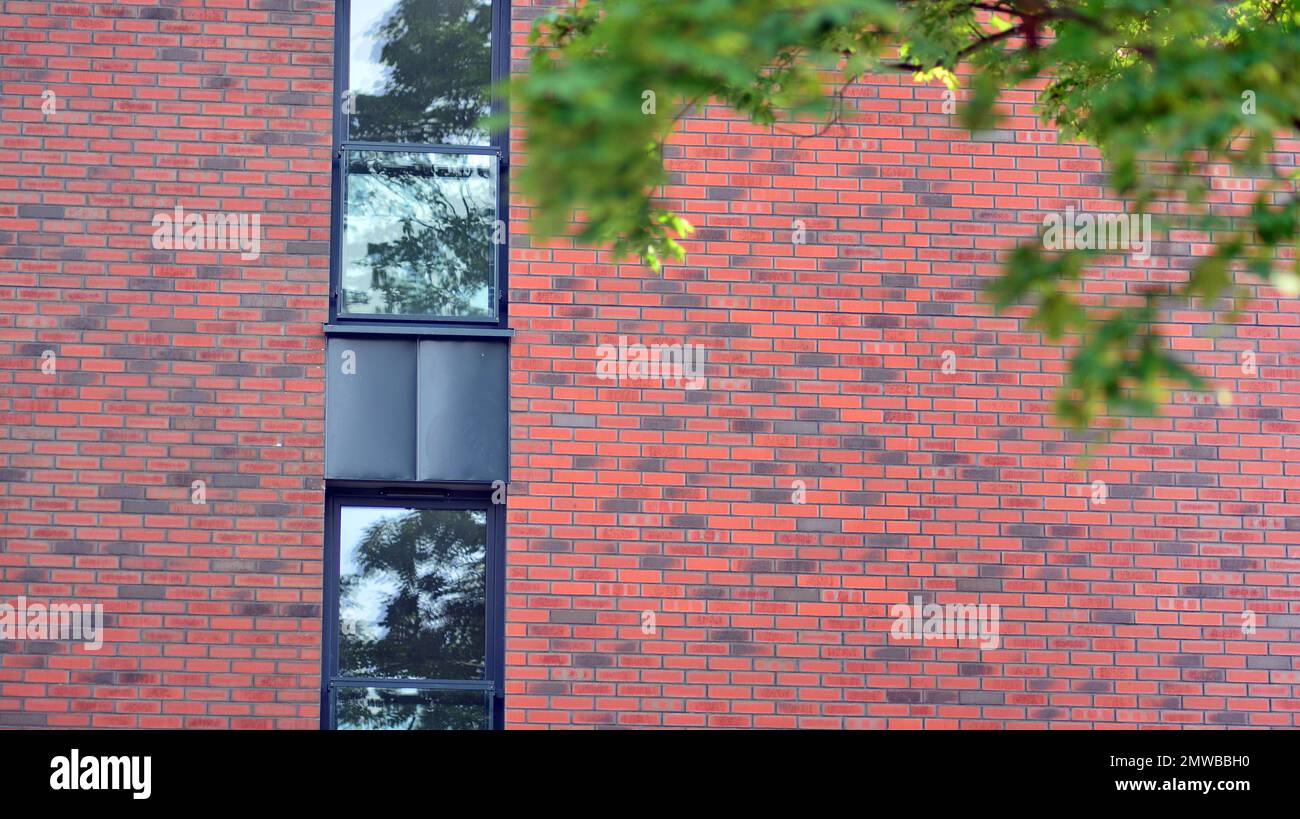Modern residential building with new apartments in a green residential