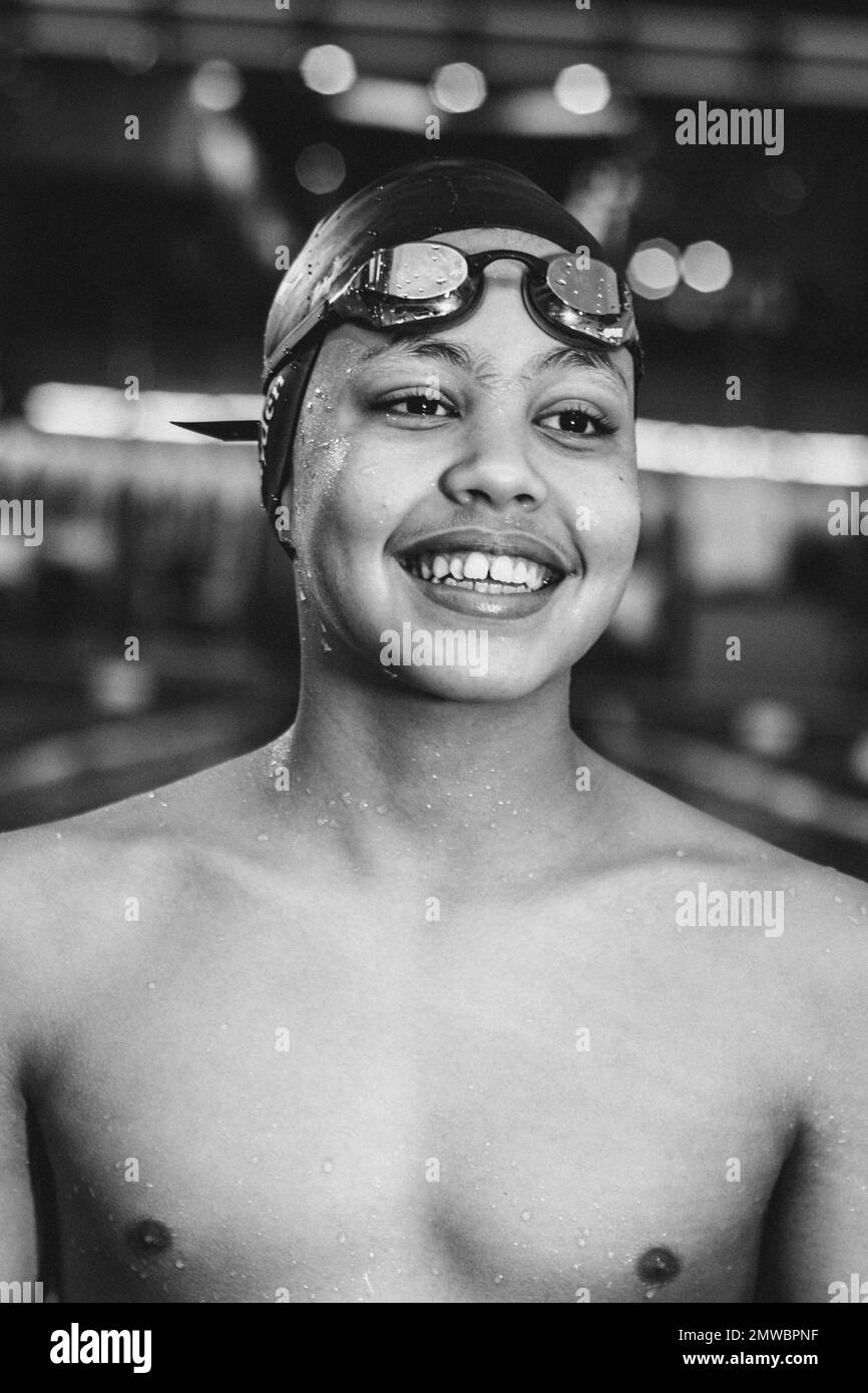 Happy swimmer Black and White Stock Photos & Images - Alamy