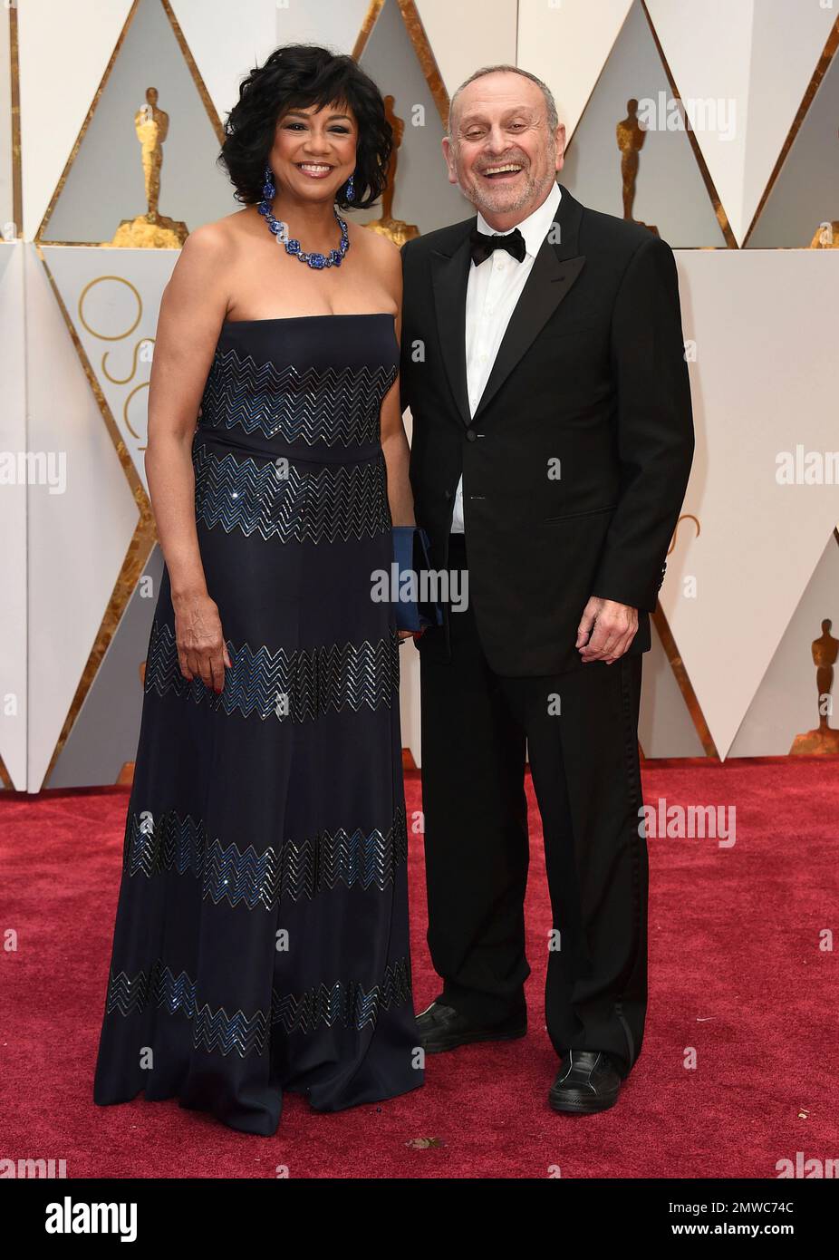 From left, Cheryl Boone Isaacs and Stanley Isaacs arrive at the Oscars ...