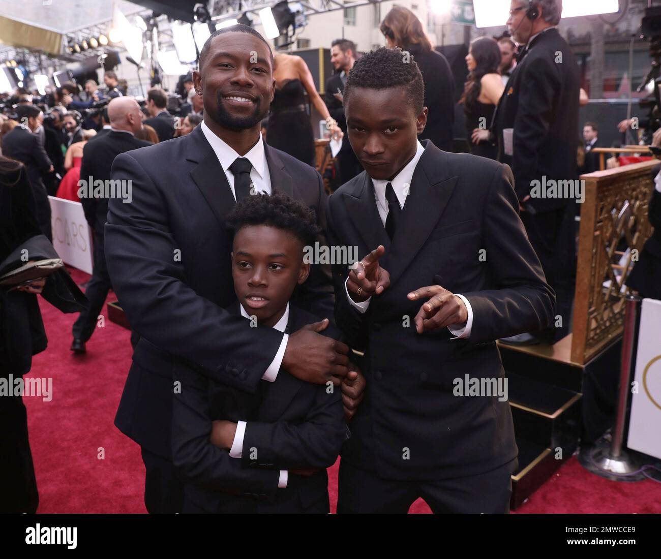 Ashton Rhodes Trevante Rhodes, from left, Alex R. Hibbert and Ashton Sanders arrive ...