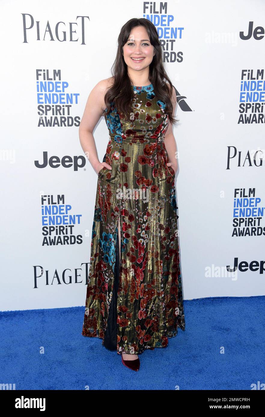 Lily Gladstone arrives at the Film Independent Spirit Awards on