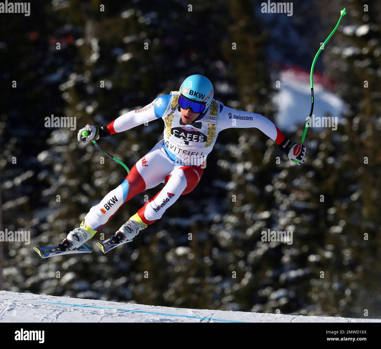 Switzerland's Patrick Kueng Competes During An Alpine Ski, Men's World 