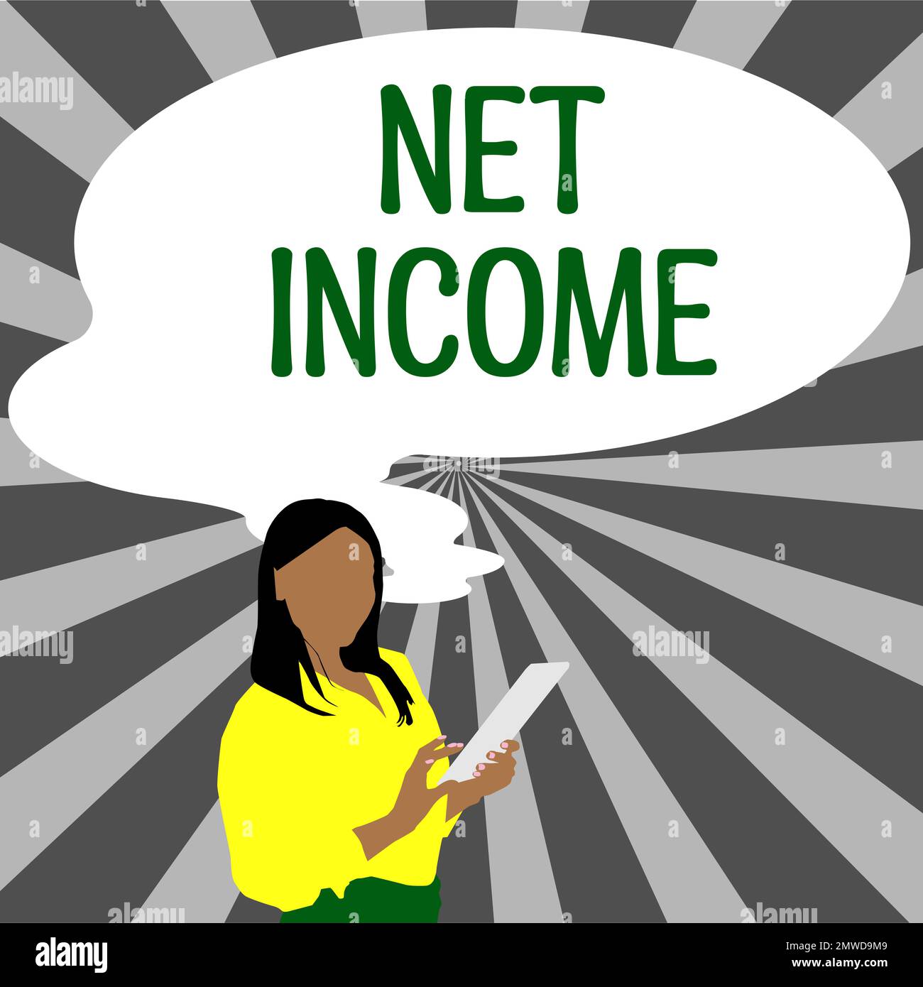 Net Income Sign Text sign showing Net Income. Conceptual photo the gross income ...