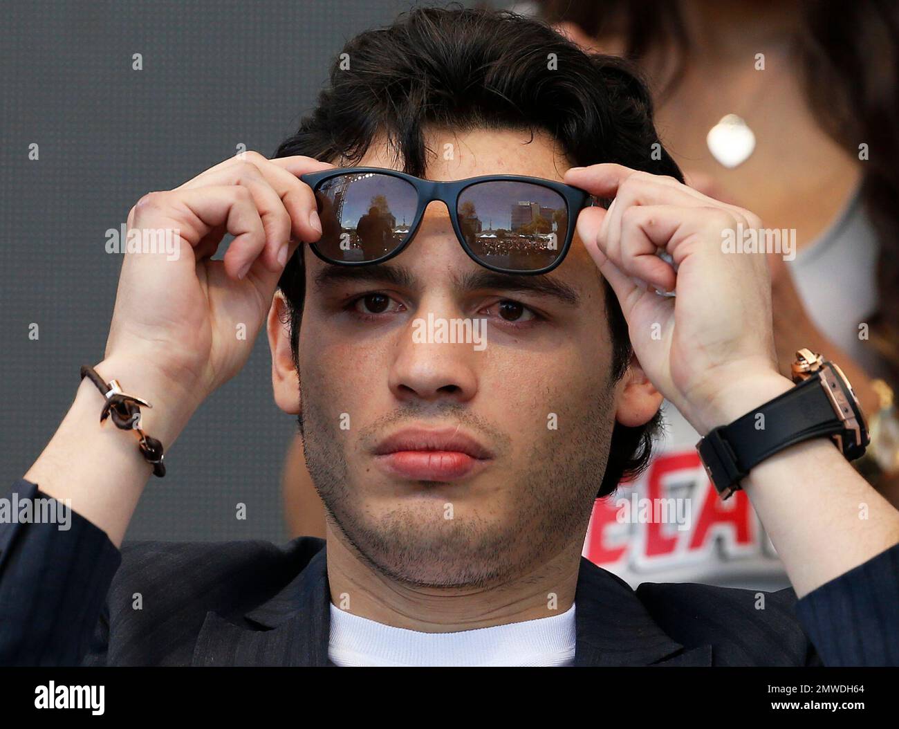 Mexican boxer Julio Cesar Chavez Jr. takes part in a press conference