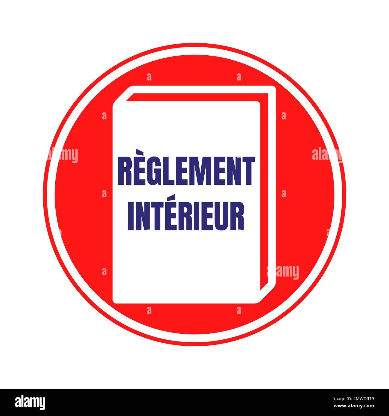 Internal regulations or bylaw symbol called reglement interieur in