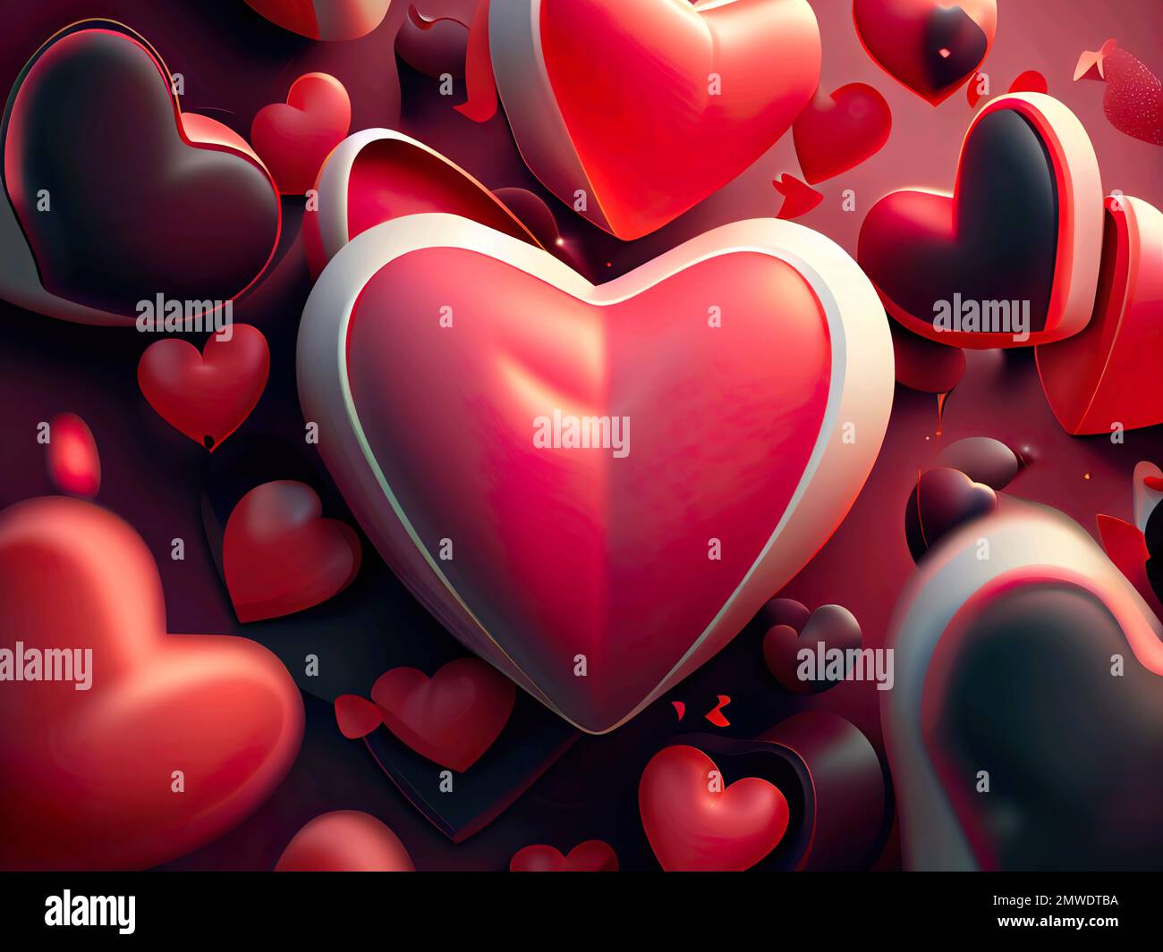 Valentines Day, 3d heart, pink heart, red heart, HD wallpaper | Peakpx