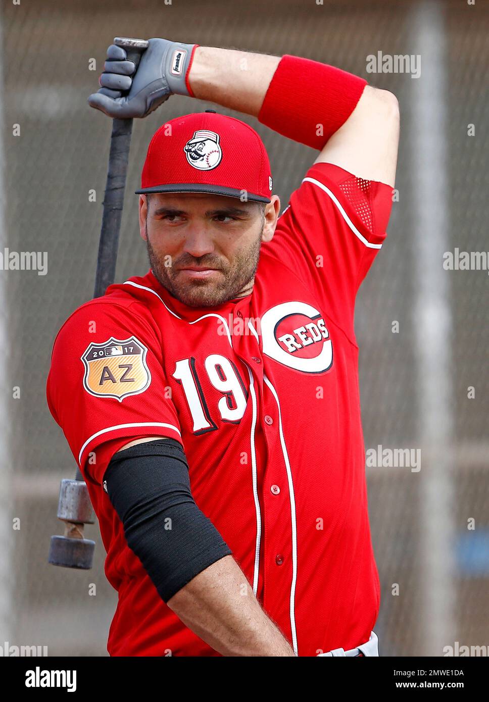 Joey Votto -- Game-Used Jersey -- 2017 Spring Training