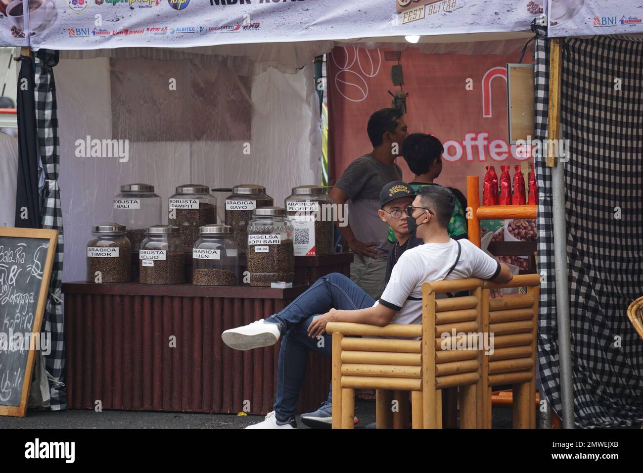 The atmosphere of the coffee fest festival Stock Photo Alamy