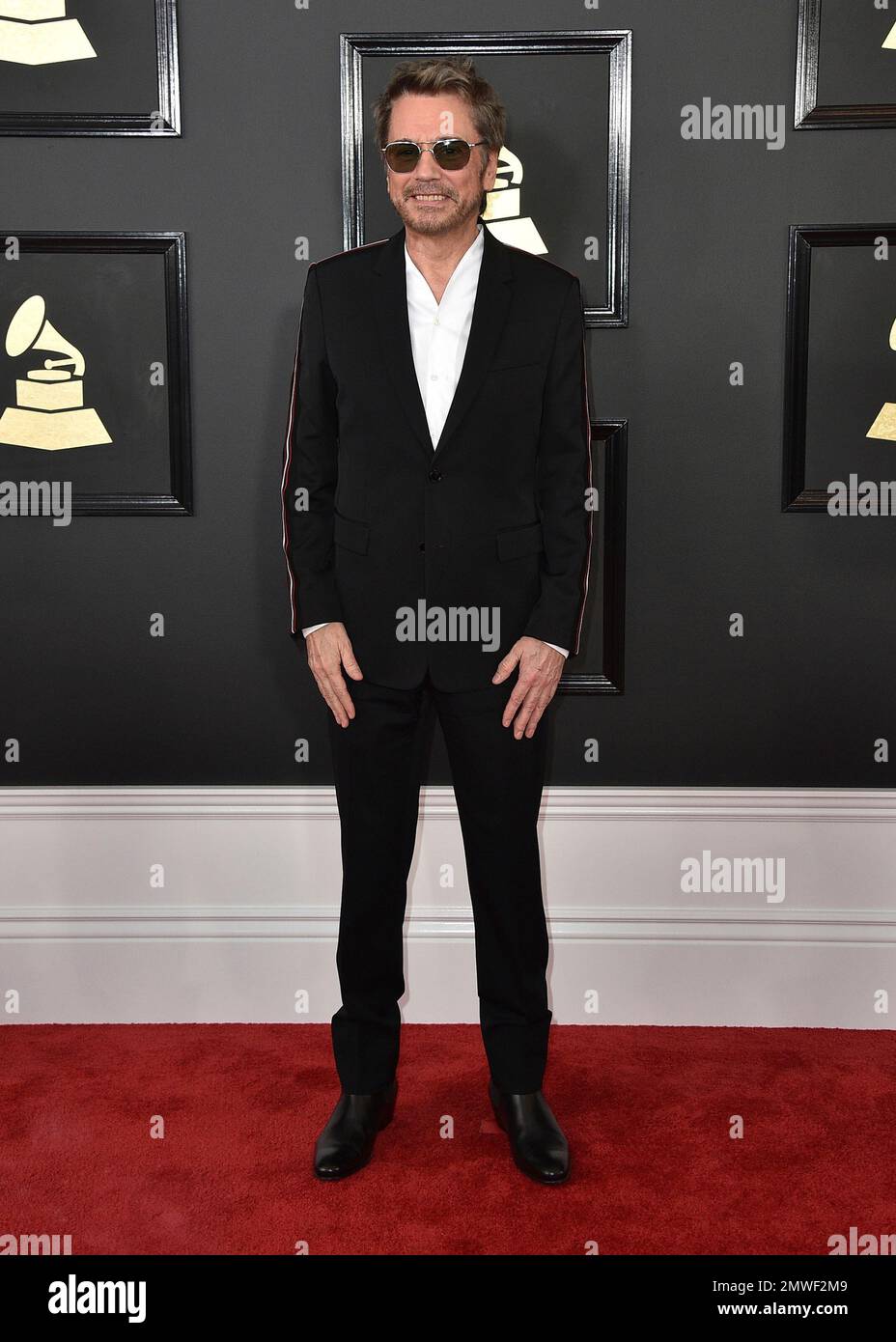 Jean Michel Jarre arrives at the 59th annual Grammy Awards at the Staples Center on Sunday Feb. 12 2017 in Los Angeles. Photo by Jordan Strauss Invision AP Stock Photo Alamy