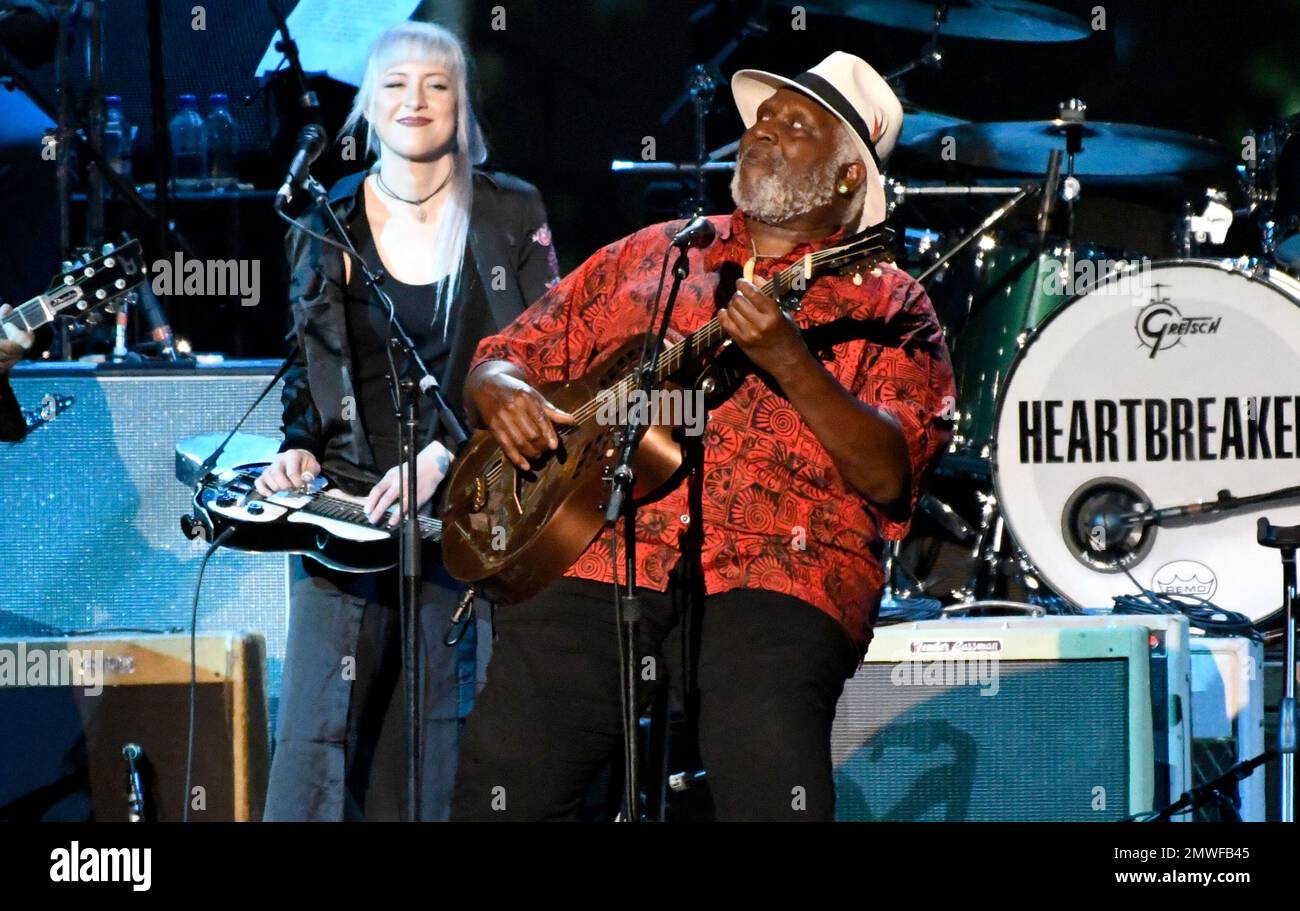 Taj Mahal performs "Hometown Blues" at the MusiCares Person of the Year tribute honoring Tom