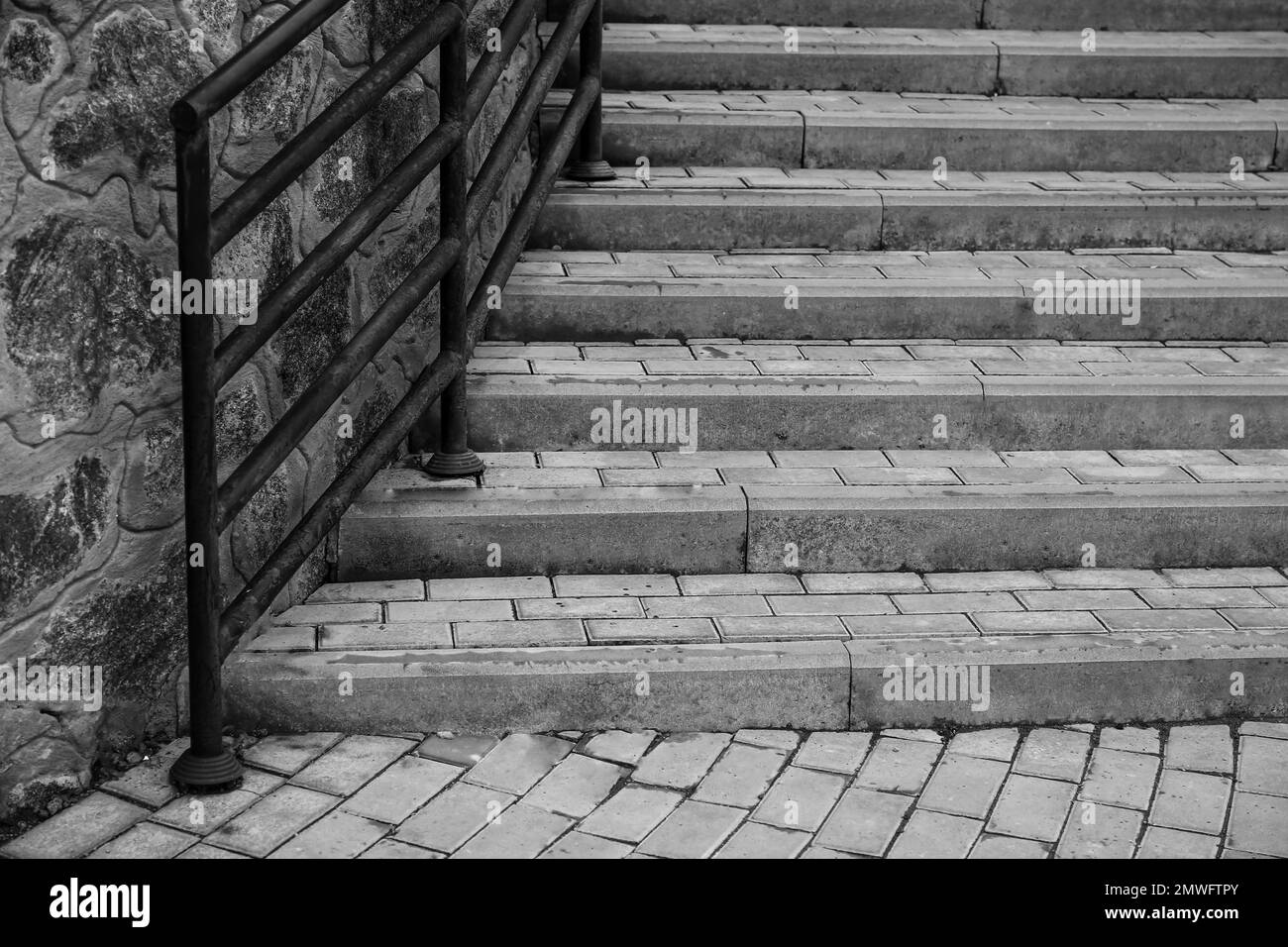 Stone stairs stairway steps closeup Black and White Stock Photos ...