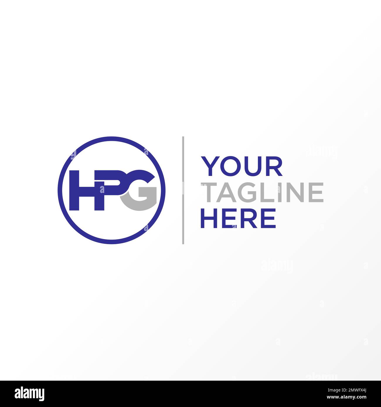Letter or word HPG sans serif font in merging or connecting image graphic icon logo design abstract concept vector stock symbol related to initial. Stock Vector