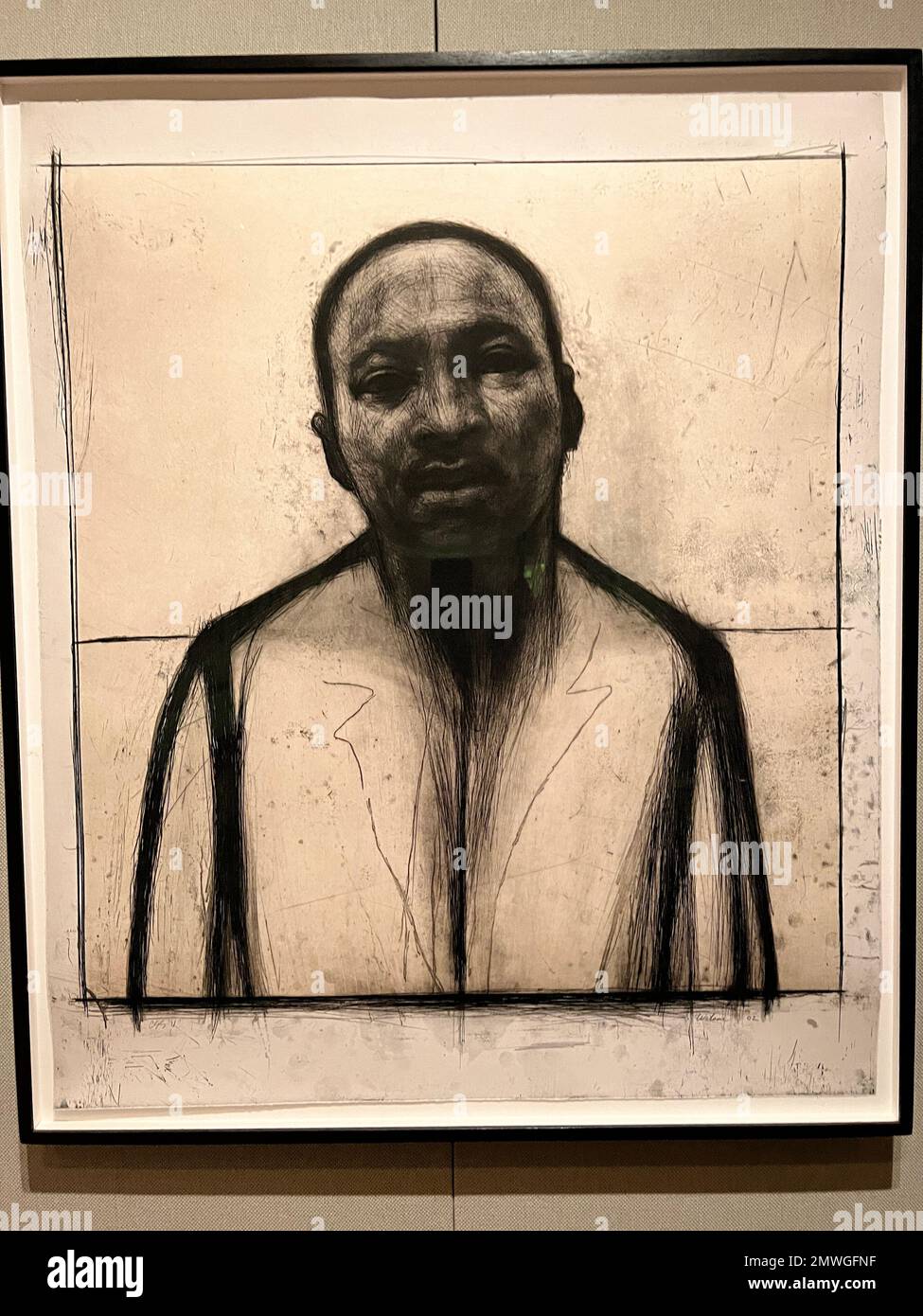 Martin Luther King, Jr., 2002. Artist John Wilson,19222015. Etching