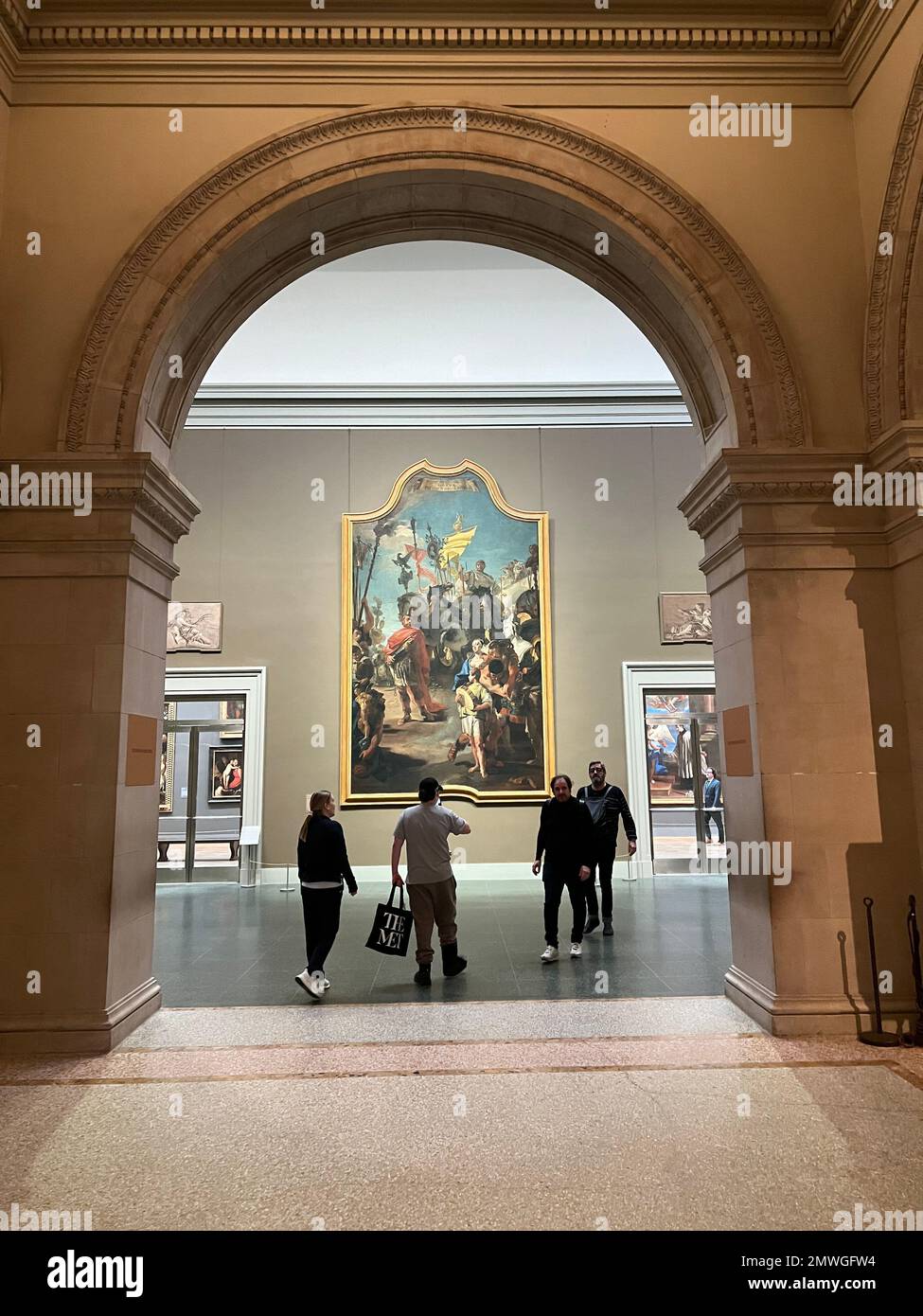 Entrance arch into the European art galleries at the Metropolitan