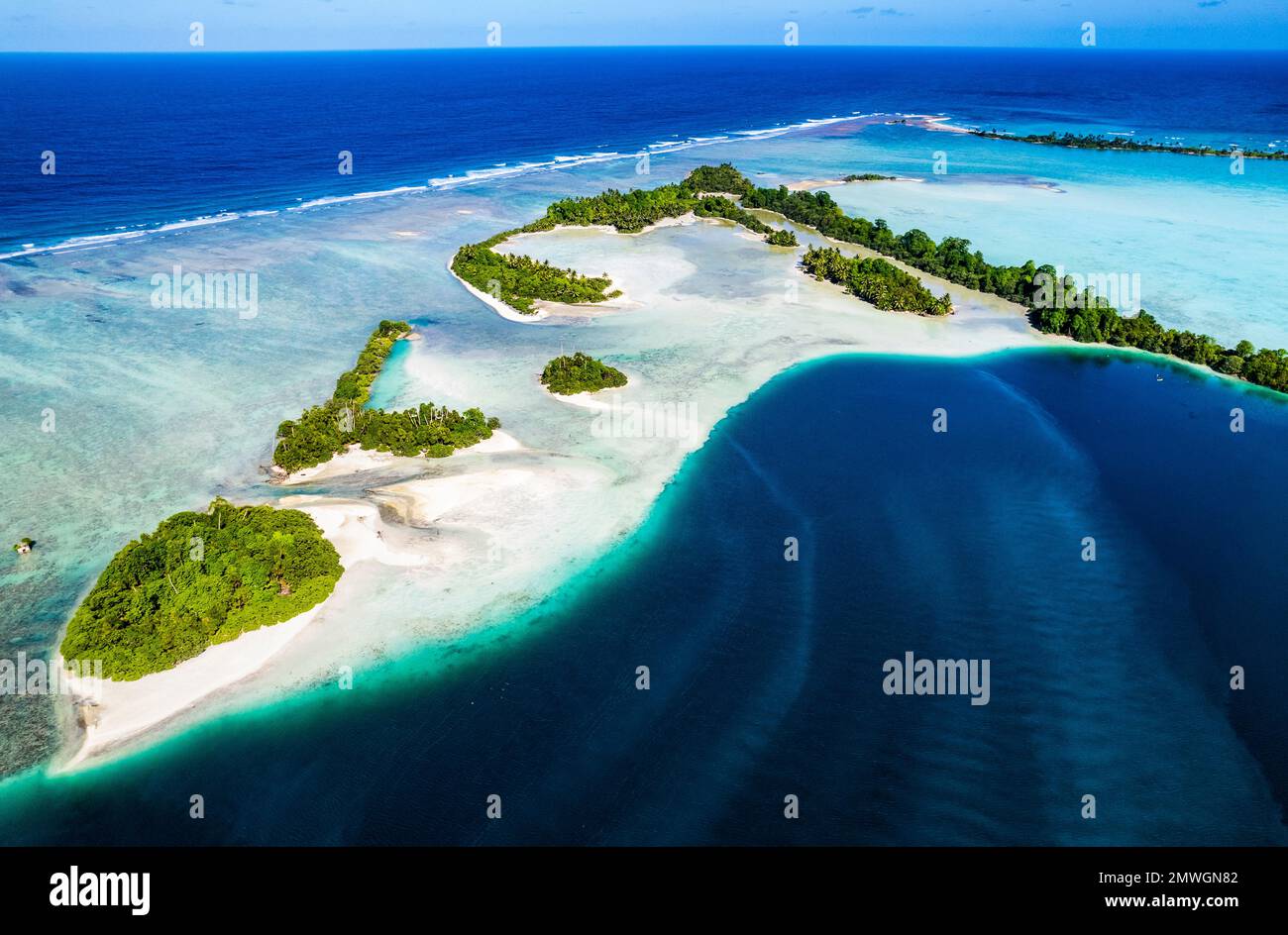 Palmyra Atoll, aerial photograph Stock Photo - Alamy
