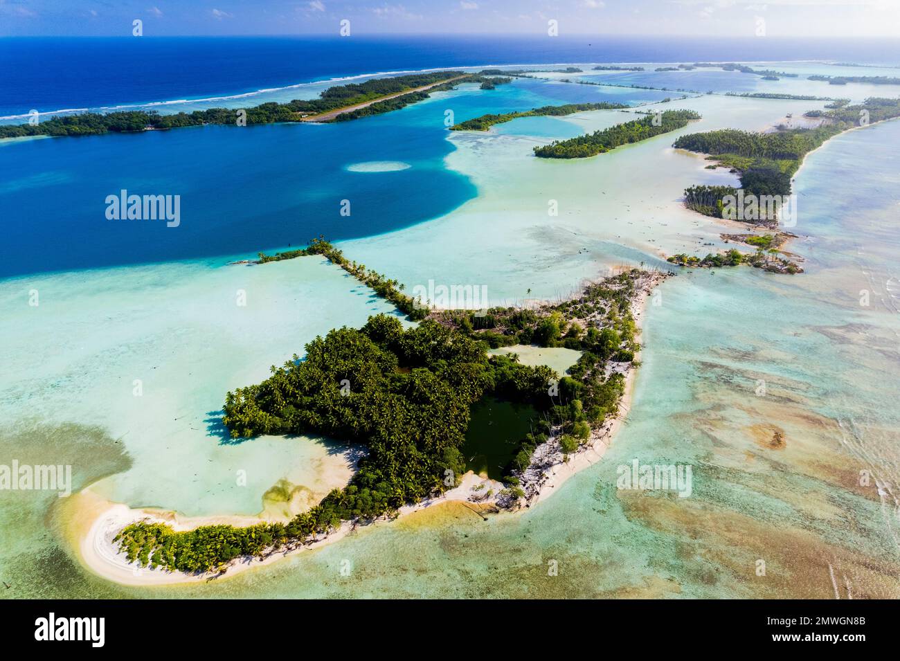 Palmyra Atoll, aerial photograph Stock Photo - Alamy